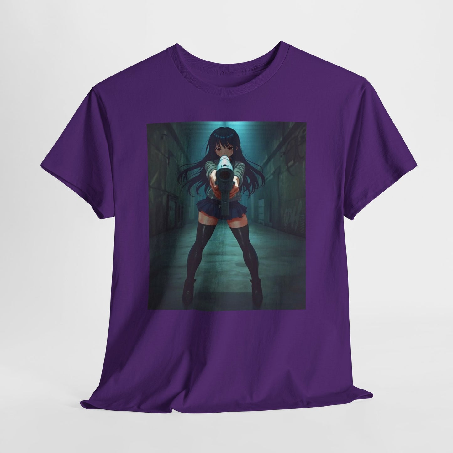 Anime Girl With a Gun Waifu Japanese Tshirt