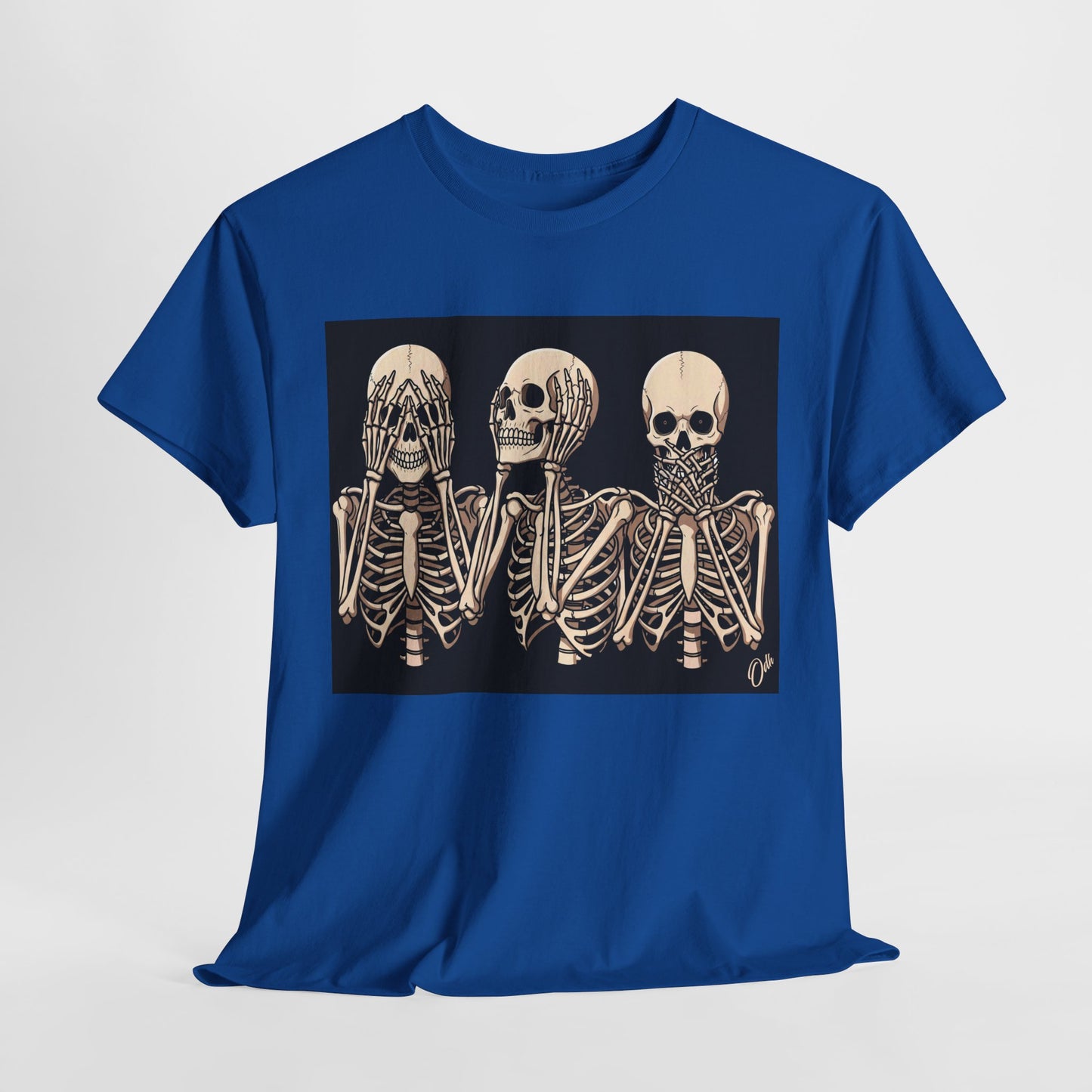Halloween Skeletons Tshirt See Hear Speak No Evil Unisex Skull Shirt Back to School