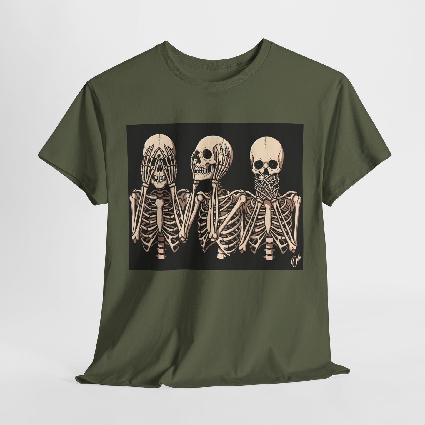 Halloween Skeletons Tshirt See Hear Speak No Evil Unisex Skull Shirt Back to School