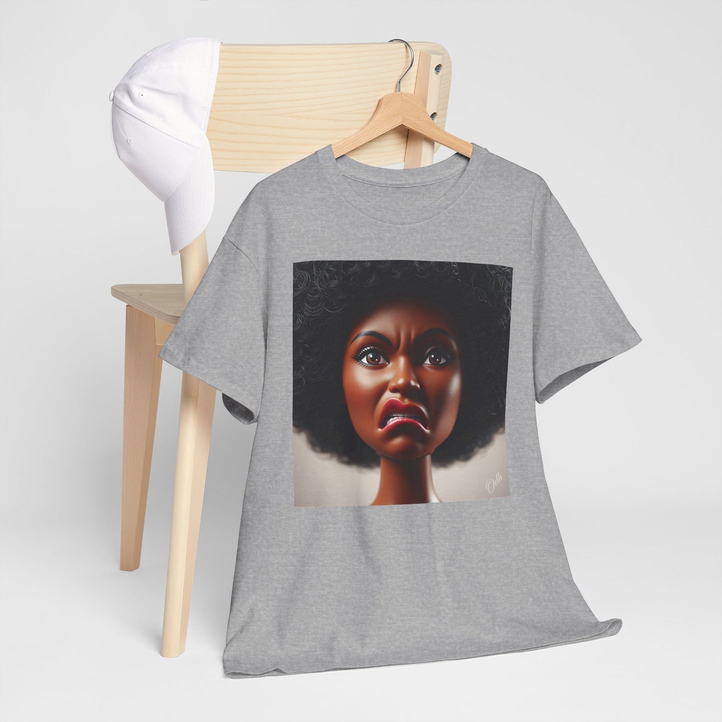 Disgusted Black Doll Face Meme Shirt Short Sleeve Tee