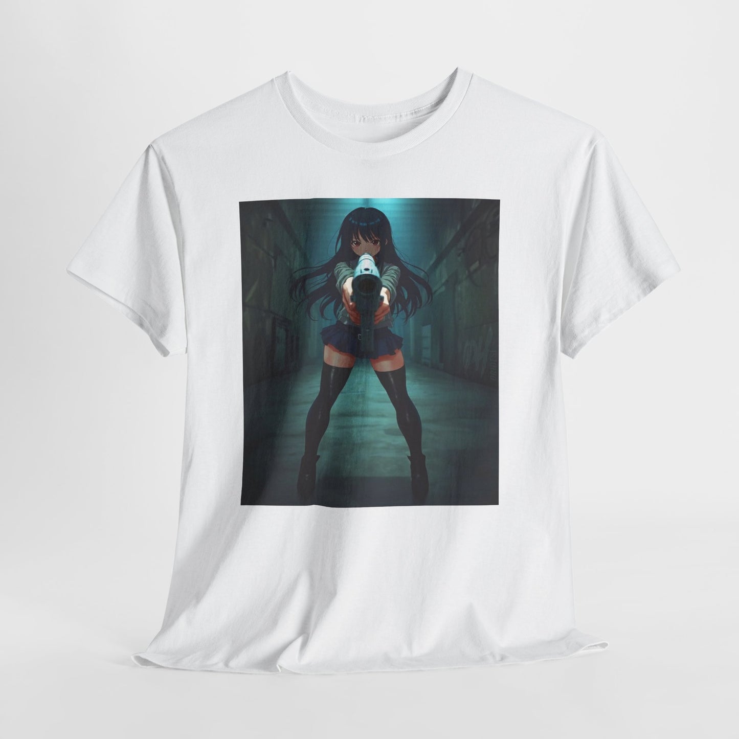 Anime Girl With a Gun Waifu Japanese Tshirt