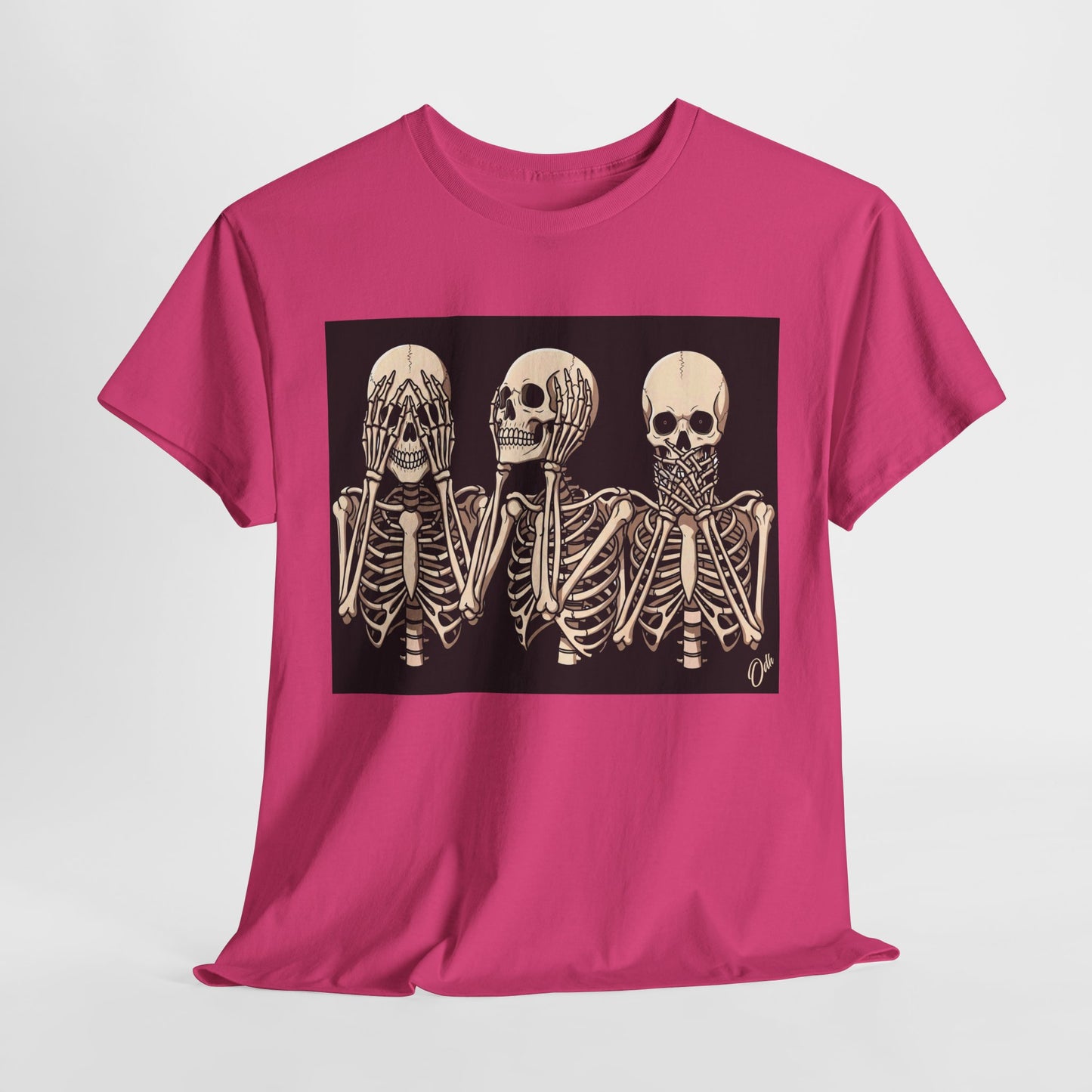 Halloween Skeletons Tshirt See Hear Speak No Evil Unisex Skull Shirt Back to School
