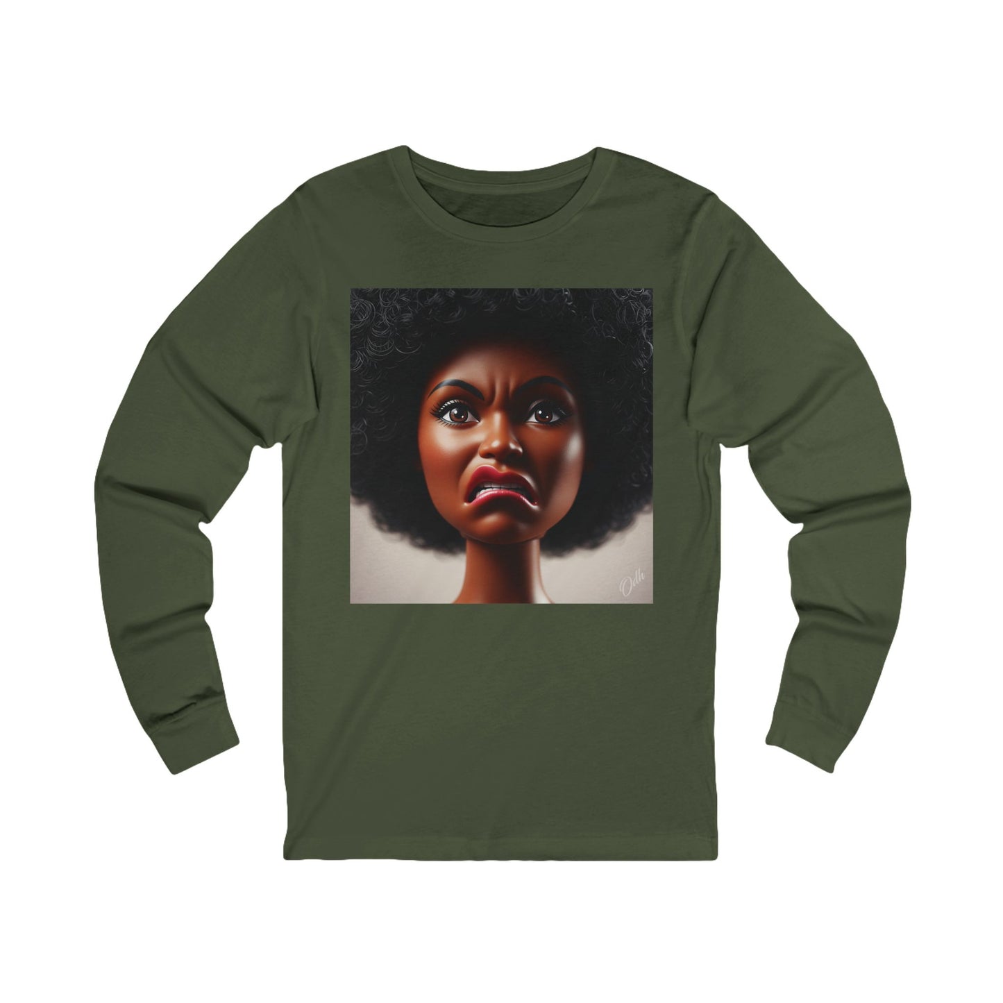 Funny Disgusted Black Doll Face Meme Long Sleeve Shirt