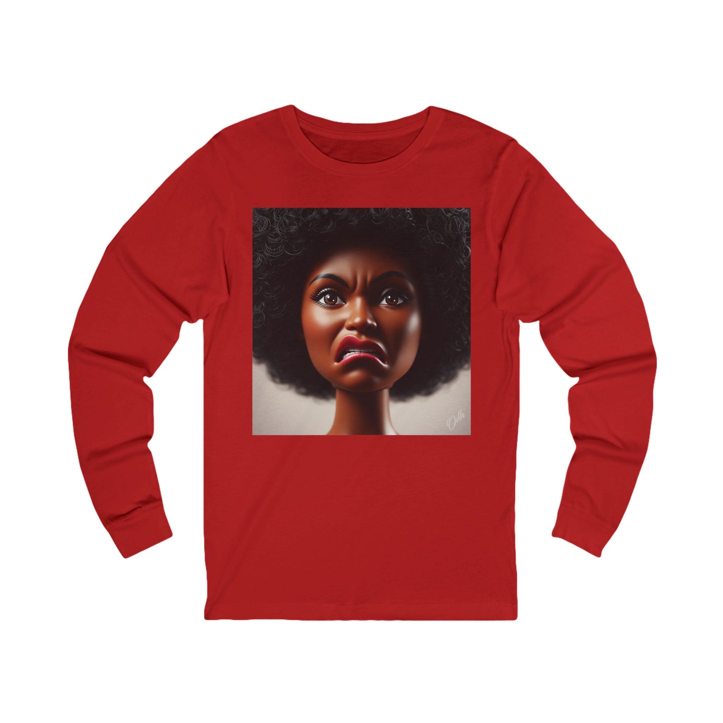 Funny Disgusted Black Doll Face Meme Long Sleeve Shirt
