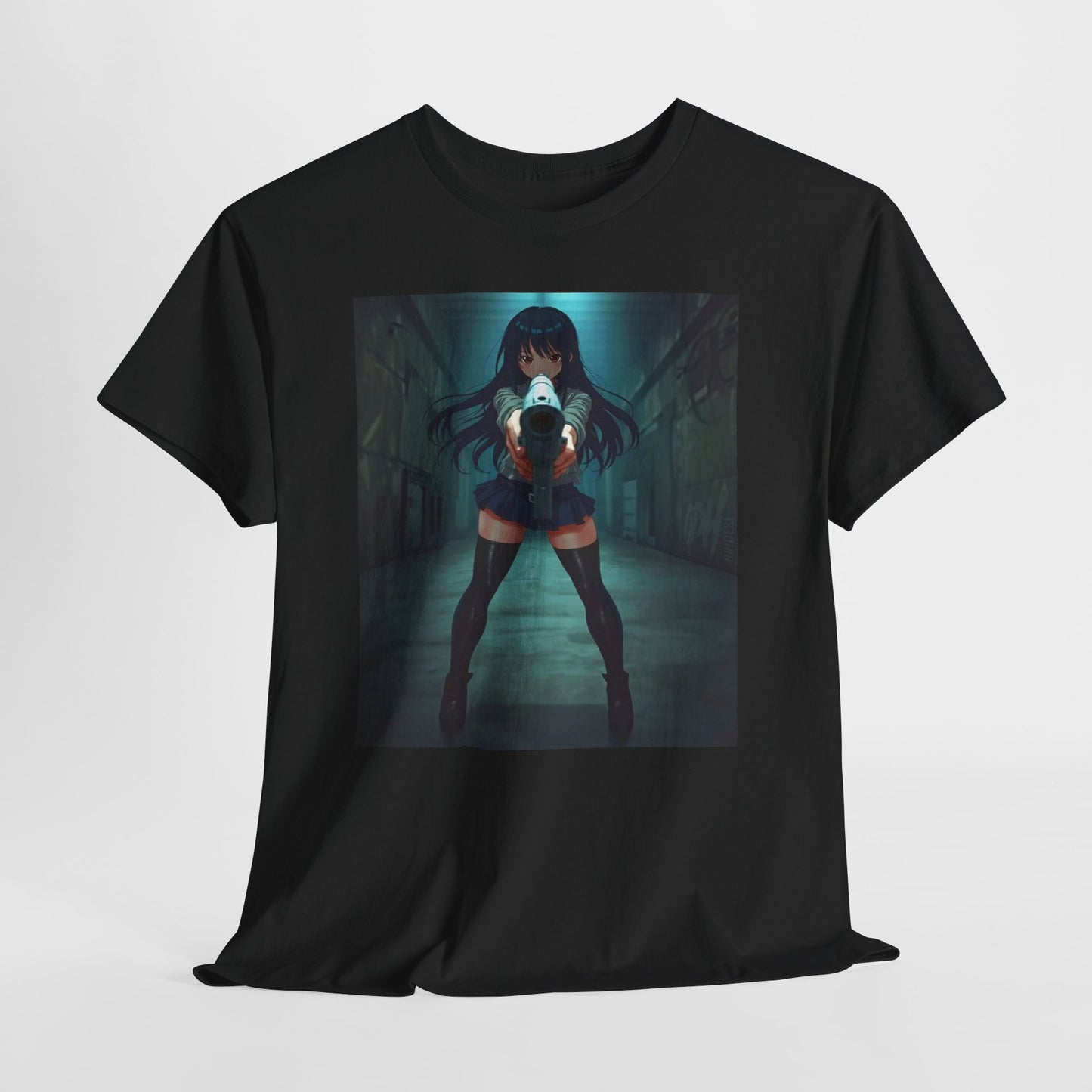 Anime Girl With a Gun Waifu Japanese Tshirt