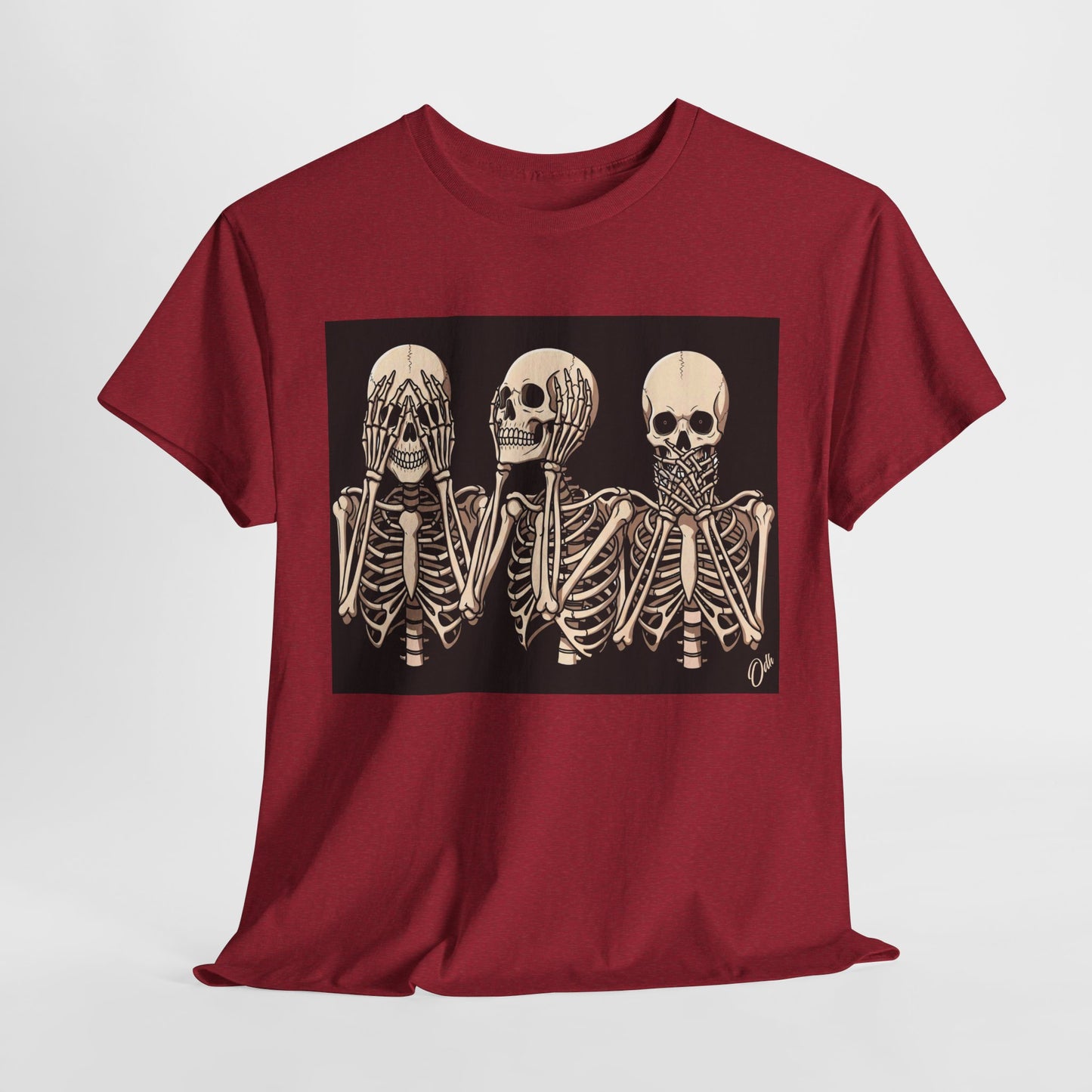 Halloween Skeletons Tshirt See Hear Speak No Evil Unisex Skull Shirt Back to School
