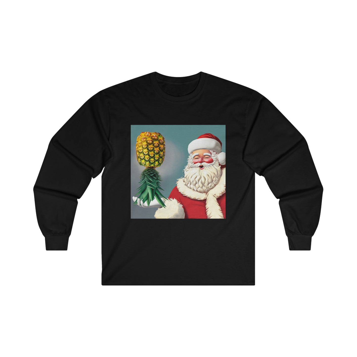 Upside Down Pineapple Santa Claus Long Sleeve Shirt, Christmas Sweater, Upside Down Pineapple T-shirt, Swingers Pullover Clothing
