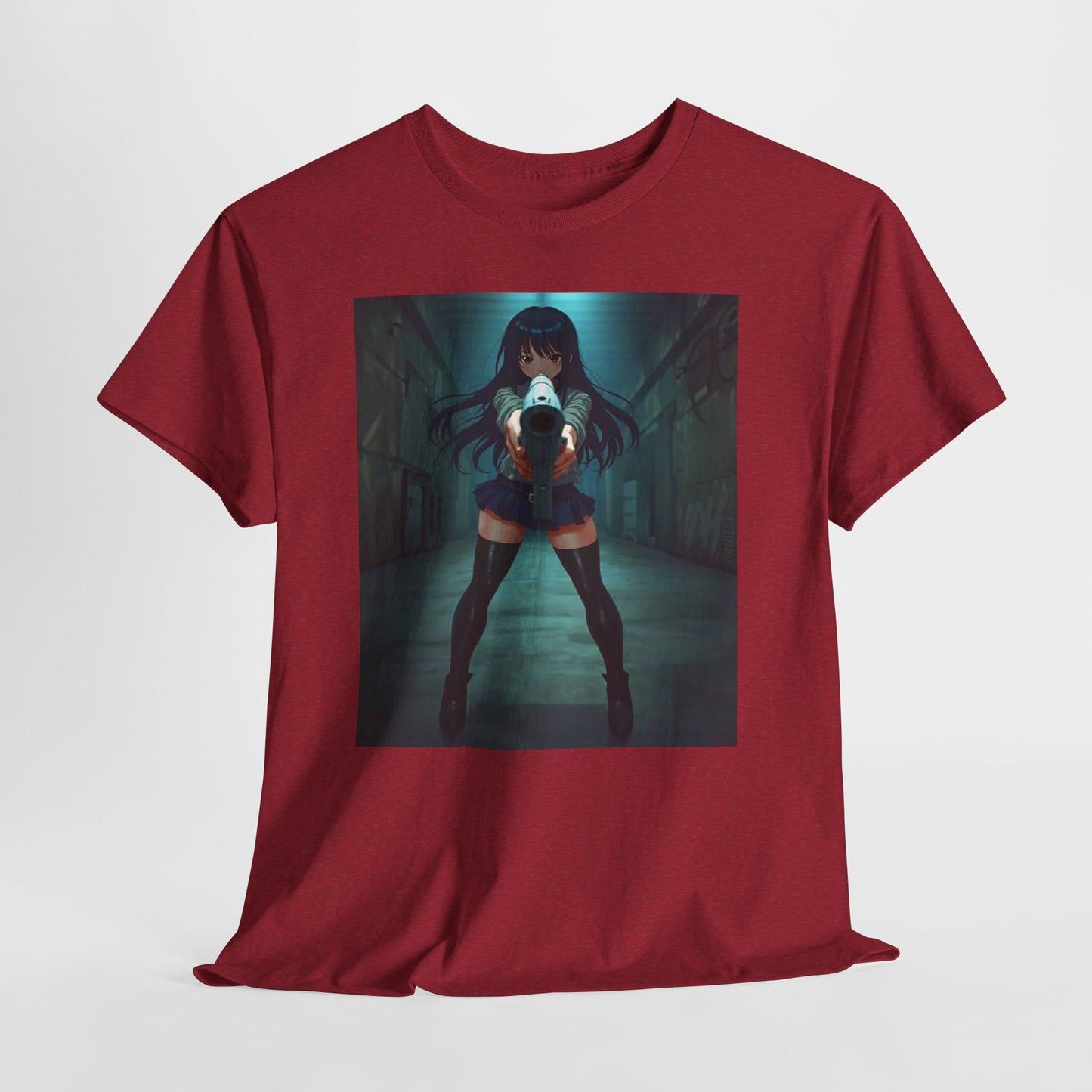 Anime Girl With a Gun Waifu Japanese Tshirt
