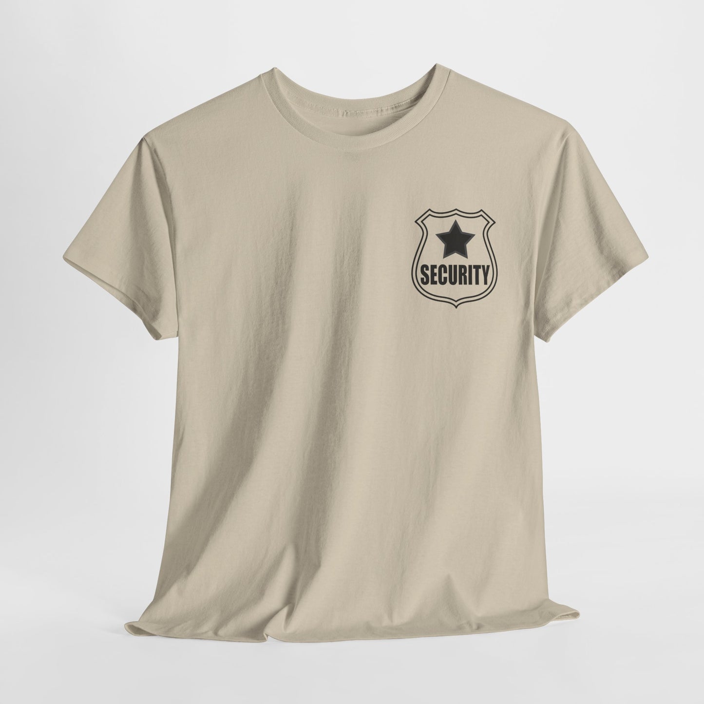 Security Guard T Shirt Printed Front and Back