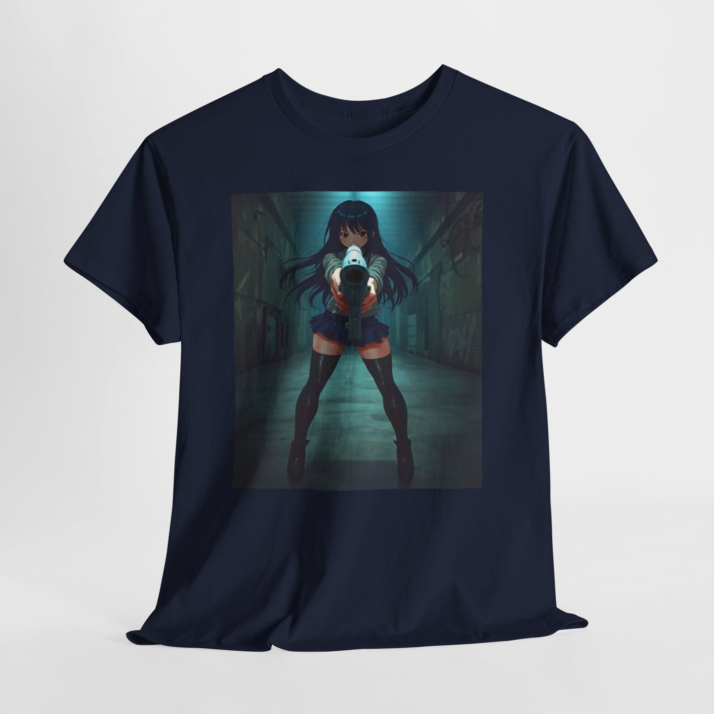 Anime Girl With a Gun Waifu Japanese Tshirt