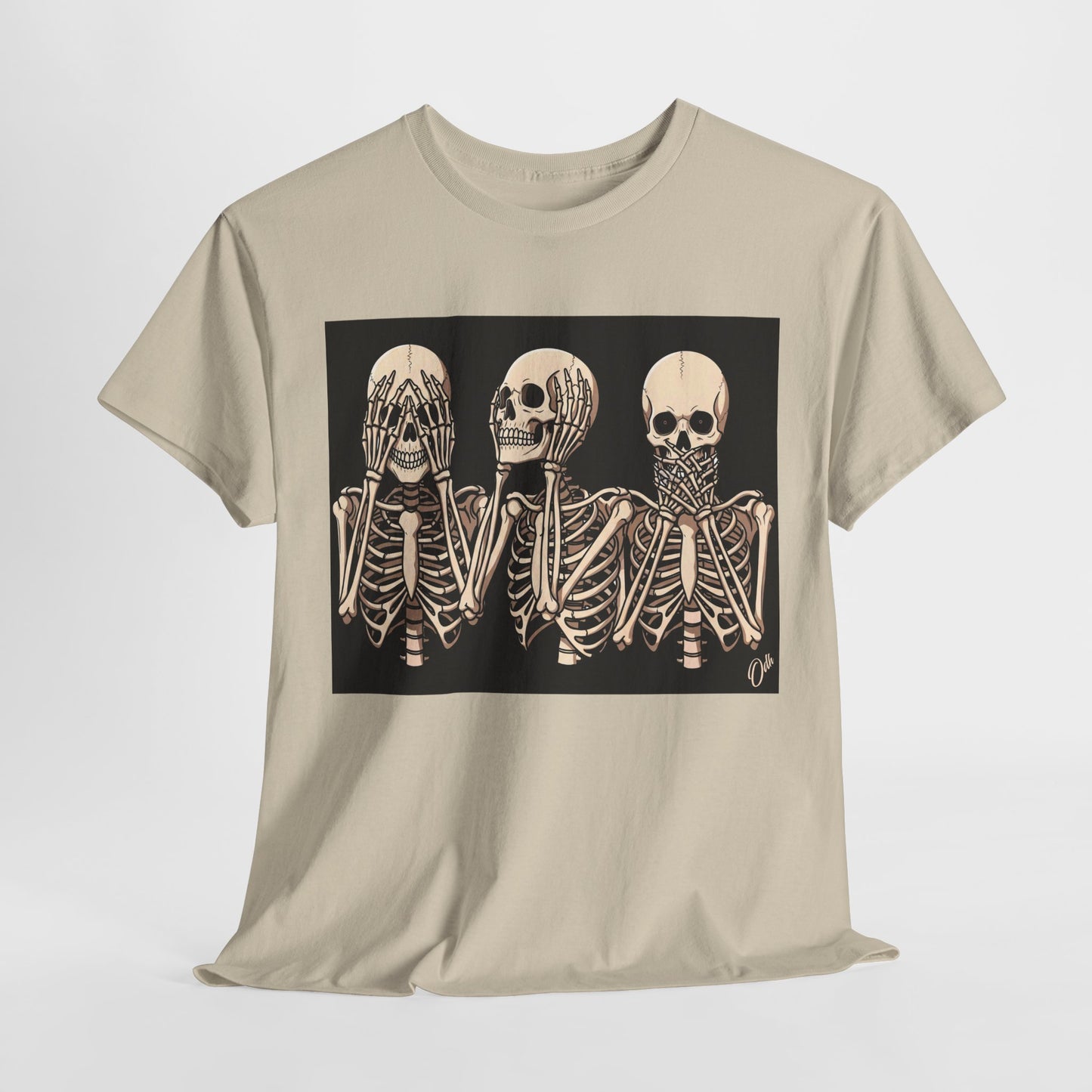 Halloween Skeletons Tshirt See Hear Speak No Evil Unisex Skull Shirt Back to School