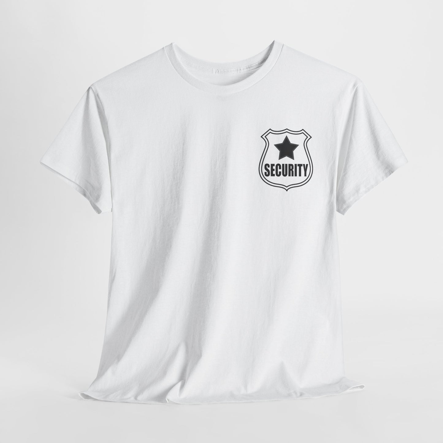 Security Guard T Shirt Printed Front and Back