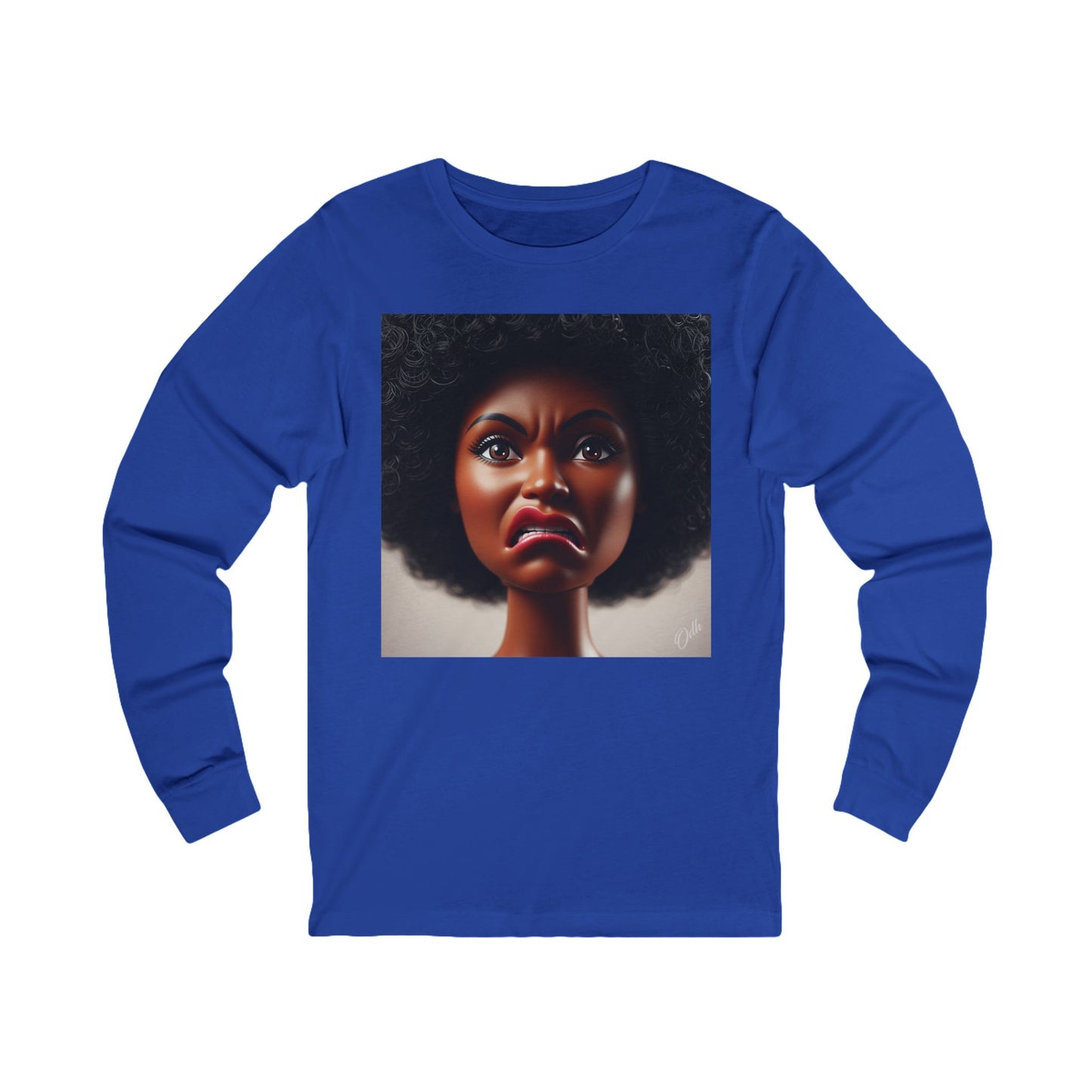 Funny Disgusted Black Doll Face Meme Long Sleeve Shirt