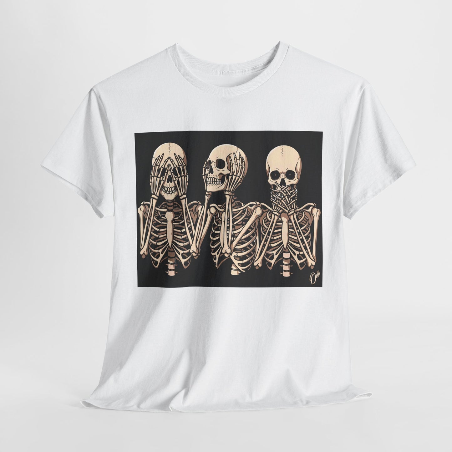 Halloween Skeletons Tshirt See Hear Speak No Evil Unisex Skull Shirt Back to School