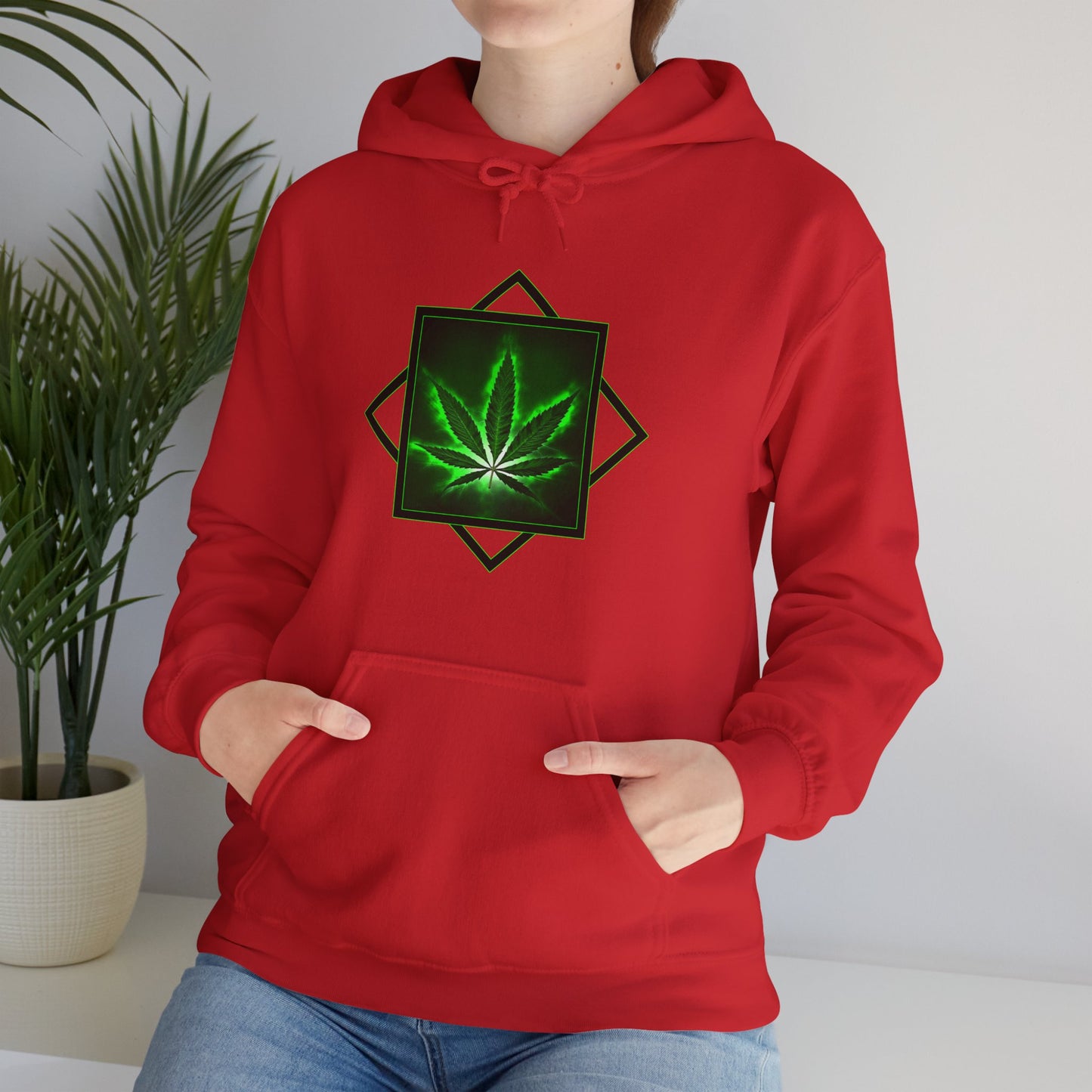 Glowing Cannabis Leaf Hoodie