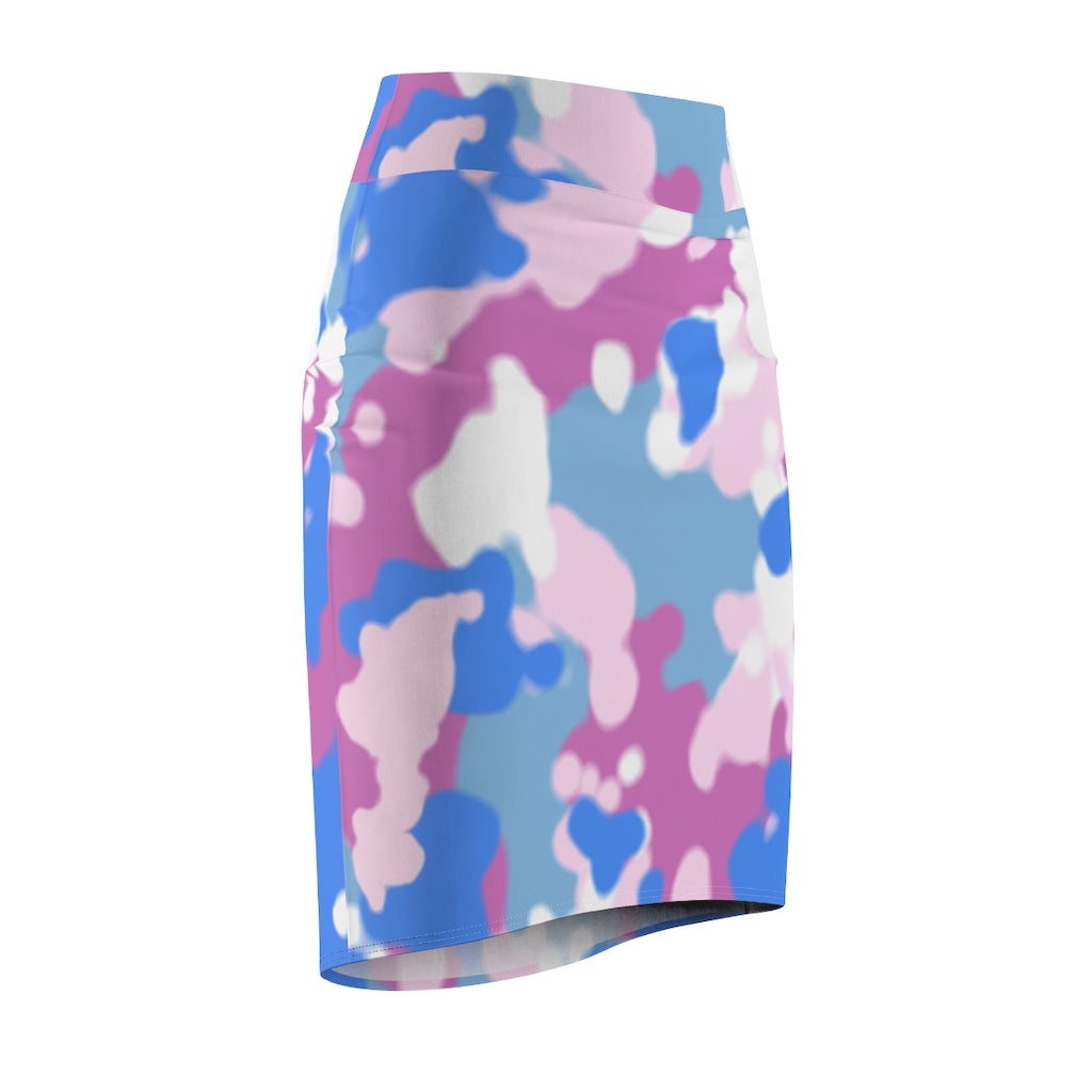 Women's Pixie Pencil Skirt Pastel Palette Colorful Bodycon Skirt