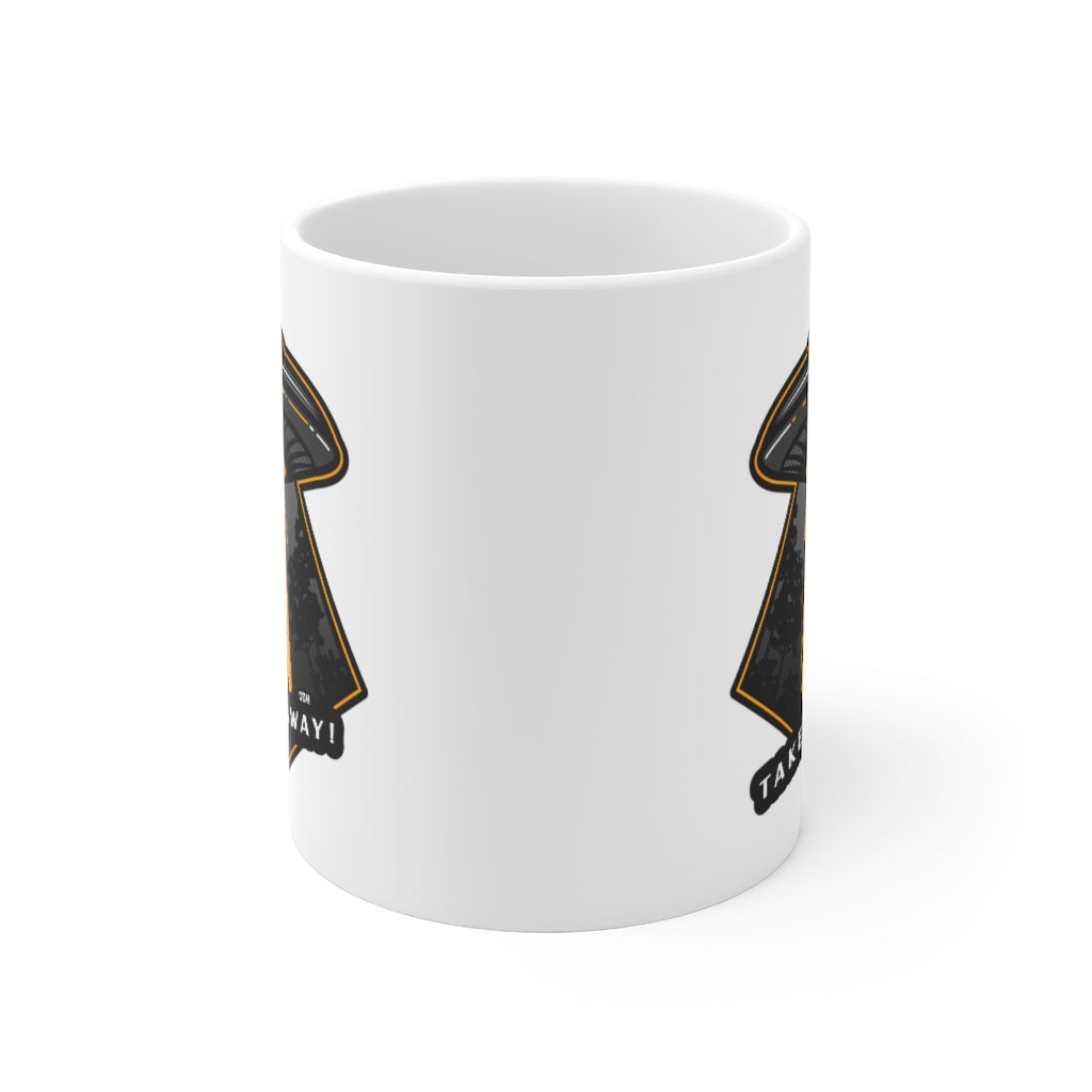 Alien Abduction "Take Me Away" Ceramic Mug 11oz