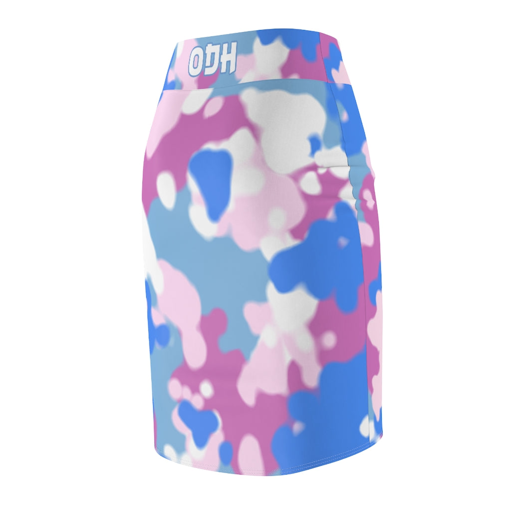 Women's Pixie Pencil Skirt Pastel Palette Colorful Bodycon Skirt