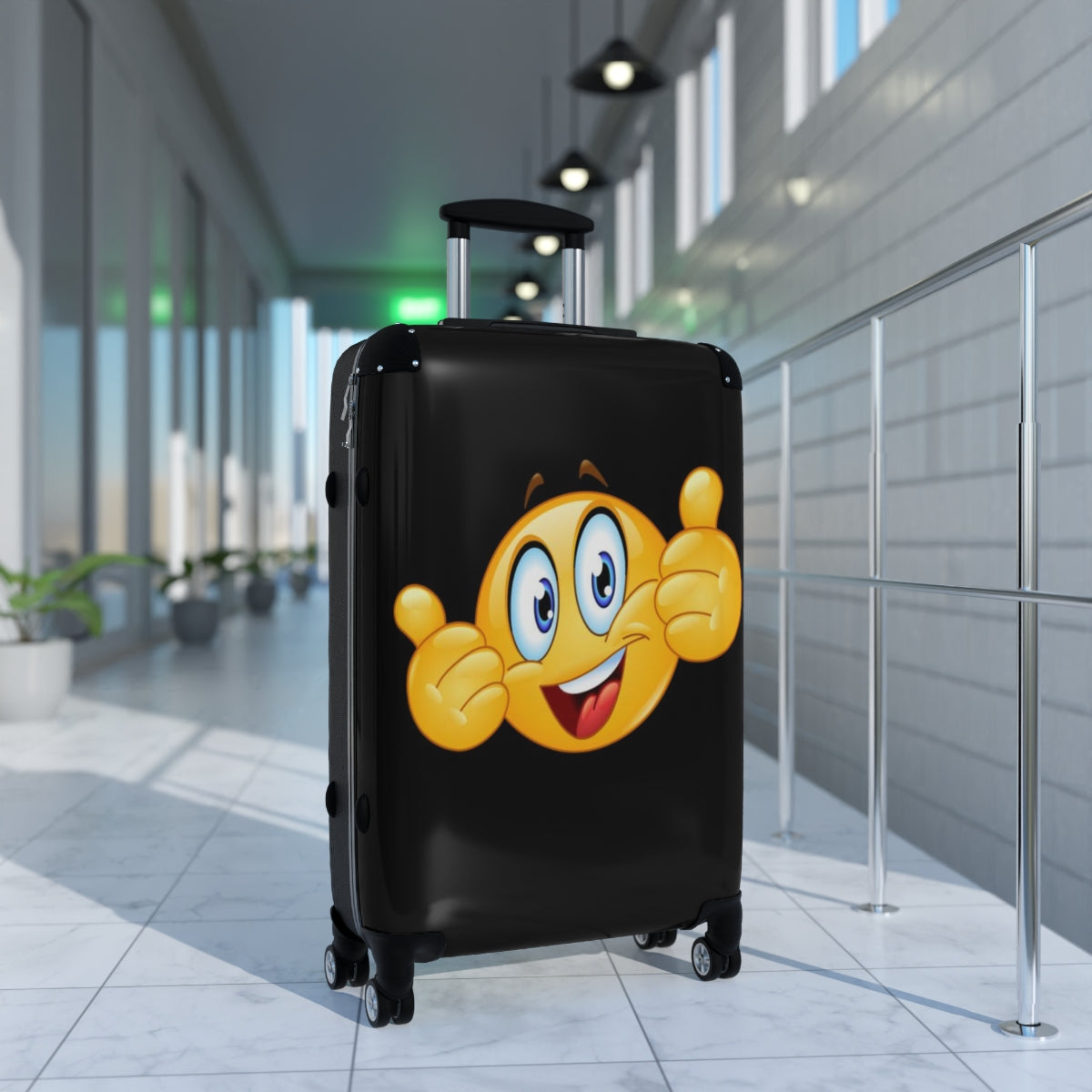 Happy Emoji Suitcases Rolling Bag