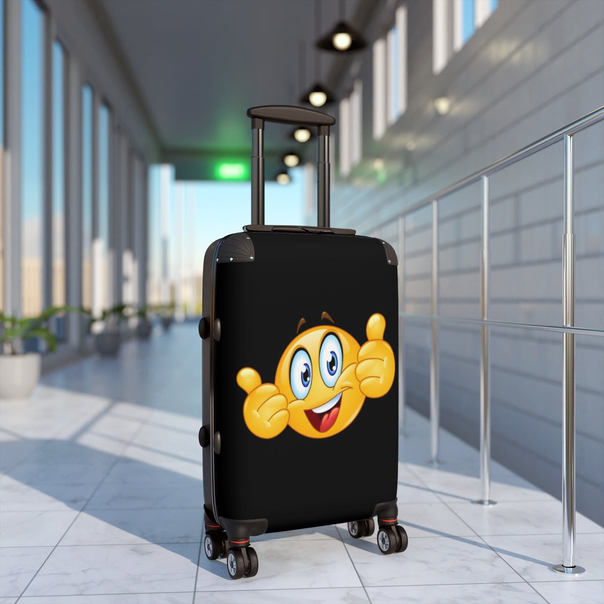 Happy Emoji Suitcases Rolling Bag