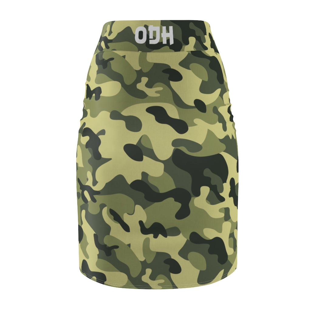Women's Pencil Skirt Asian Style Camouflage Bodycon Skirt