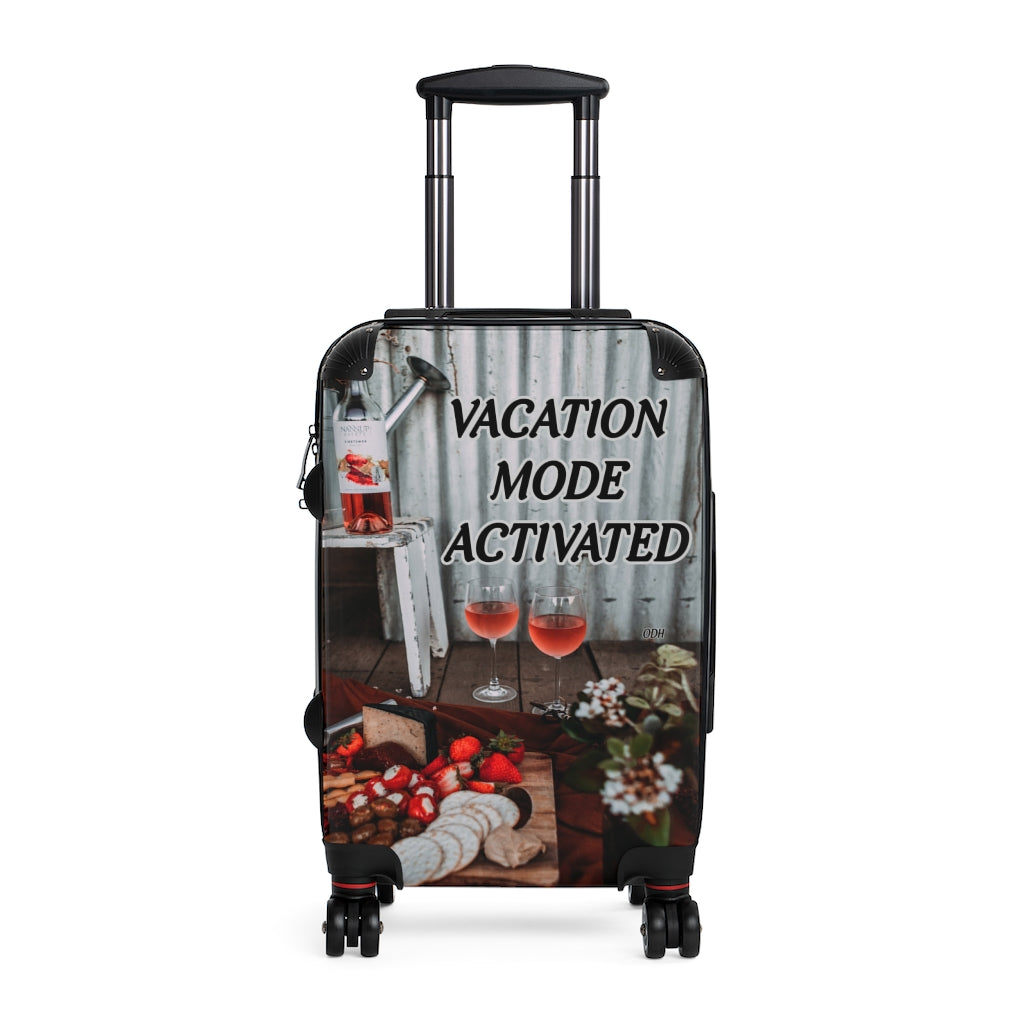Vacation Mode Activated Carry on Suitcase | Cabin Suitcase | Cabin Luggage | Printed Luggage | Designer Luggage | Travel Suitcase