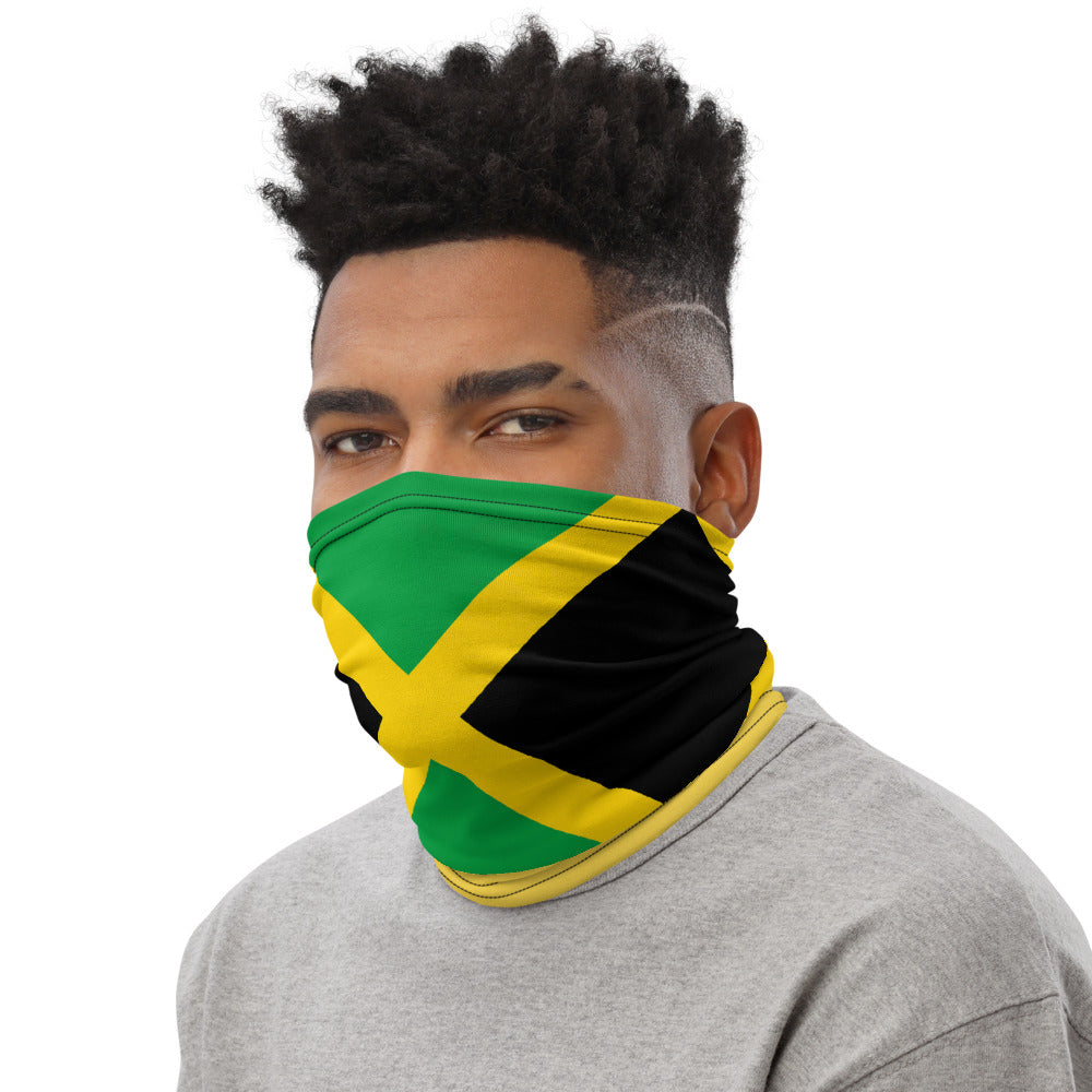 Jamaican Flag Face Mask Neck Gaiter Caribbean Bandana ODH