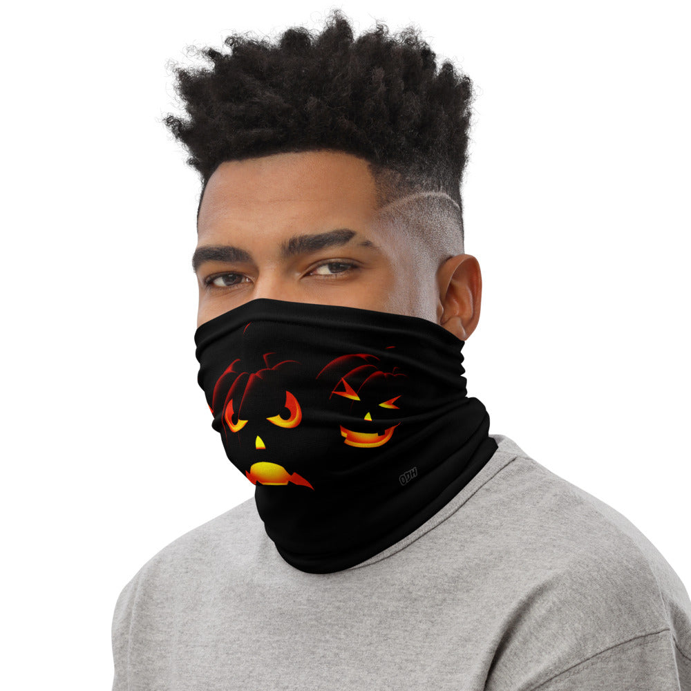 Halloween Angry Pumpkin Neck Gaiter Face Mask