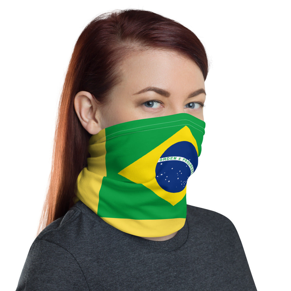 Brazil Brazilian Flag Face Mask Neck Gaiter Bandana