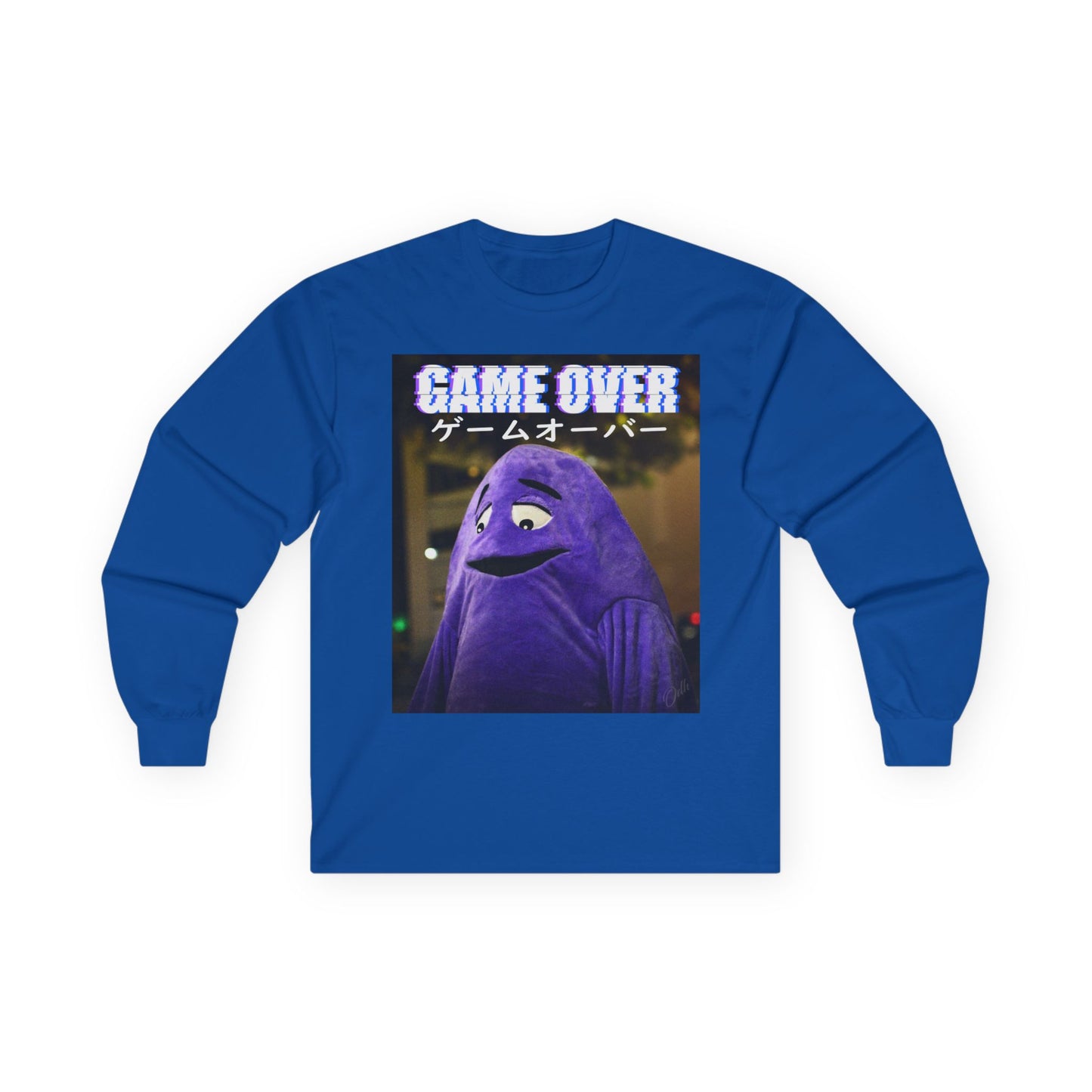 Game Over Long Sleeve Tee Retro Shirt Gamer Gift Japanese Grimace Back To School