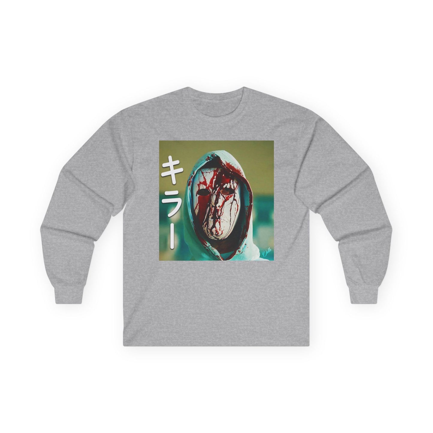 Horror Movie Shirt Scary Long Sleeve Tee Halloween Villain Tshirt Bloody Mask