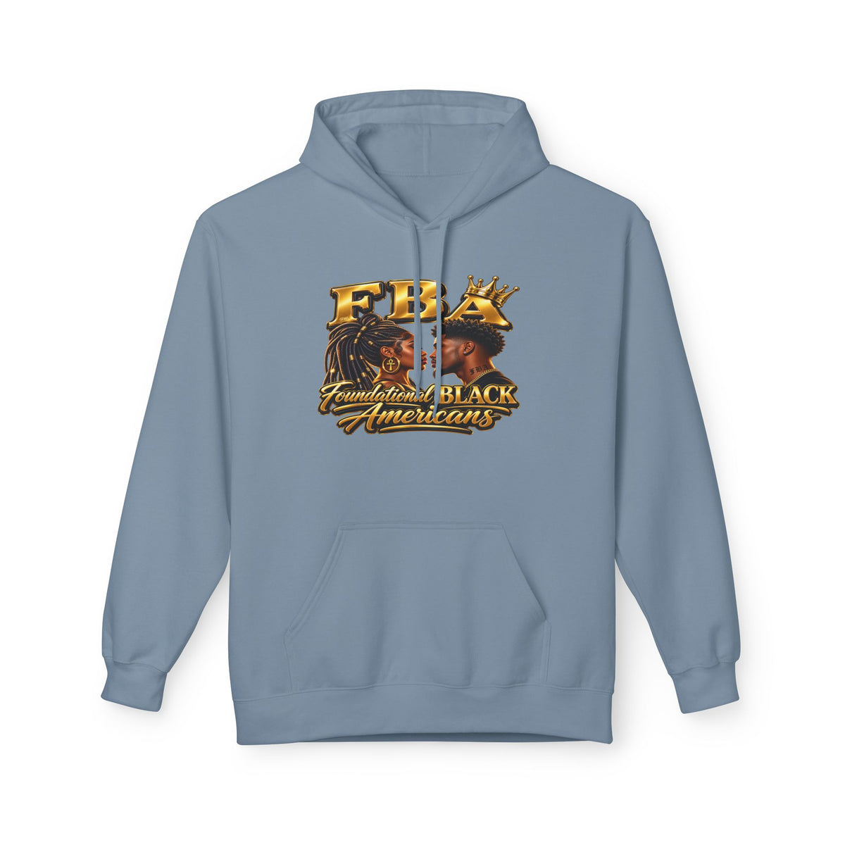 Foundational Black American Hoodie | Black Man Black Woman Pride Graphic
