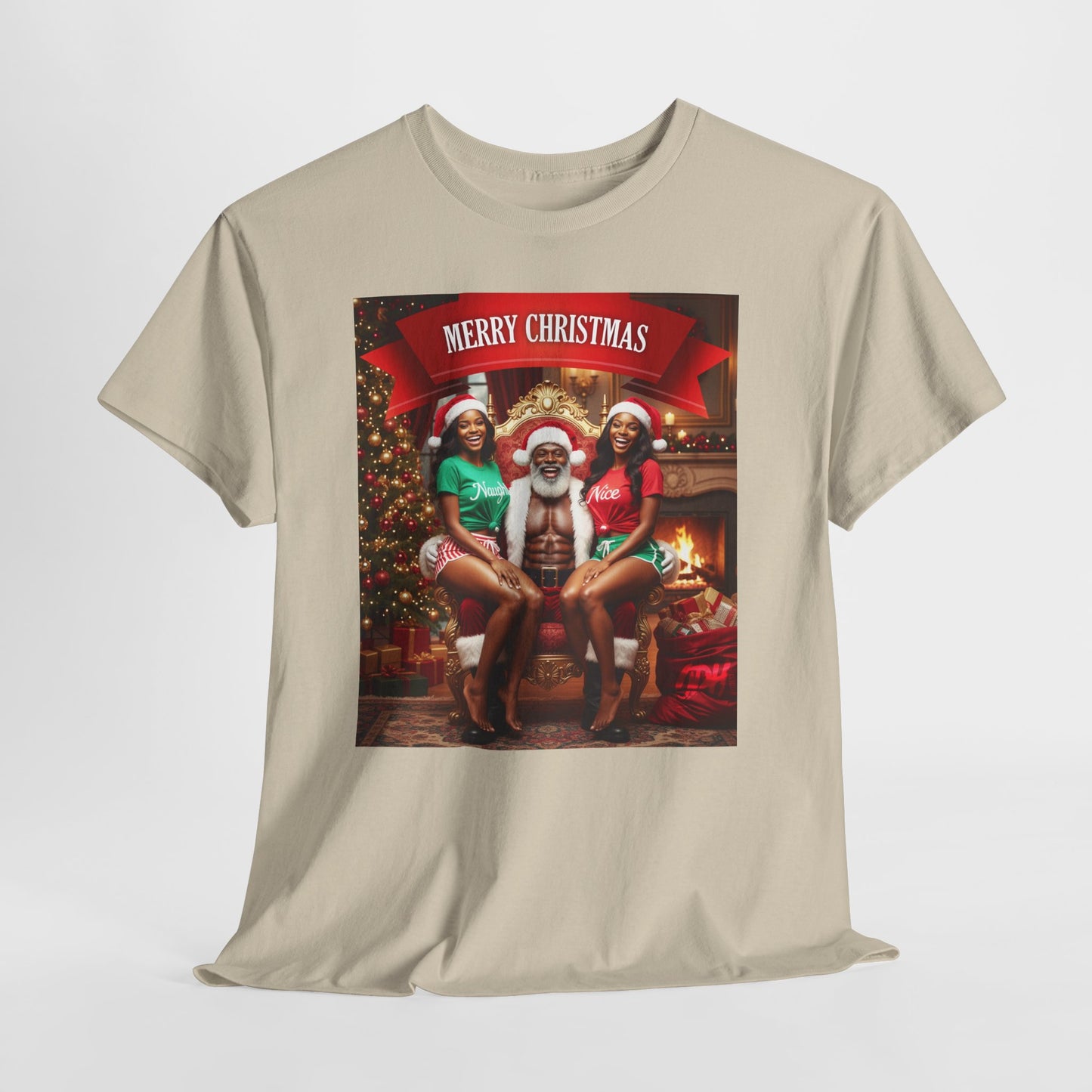 Sexy Black Santa Claus Merry Christmas Tshirt