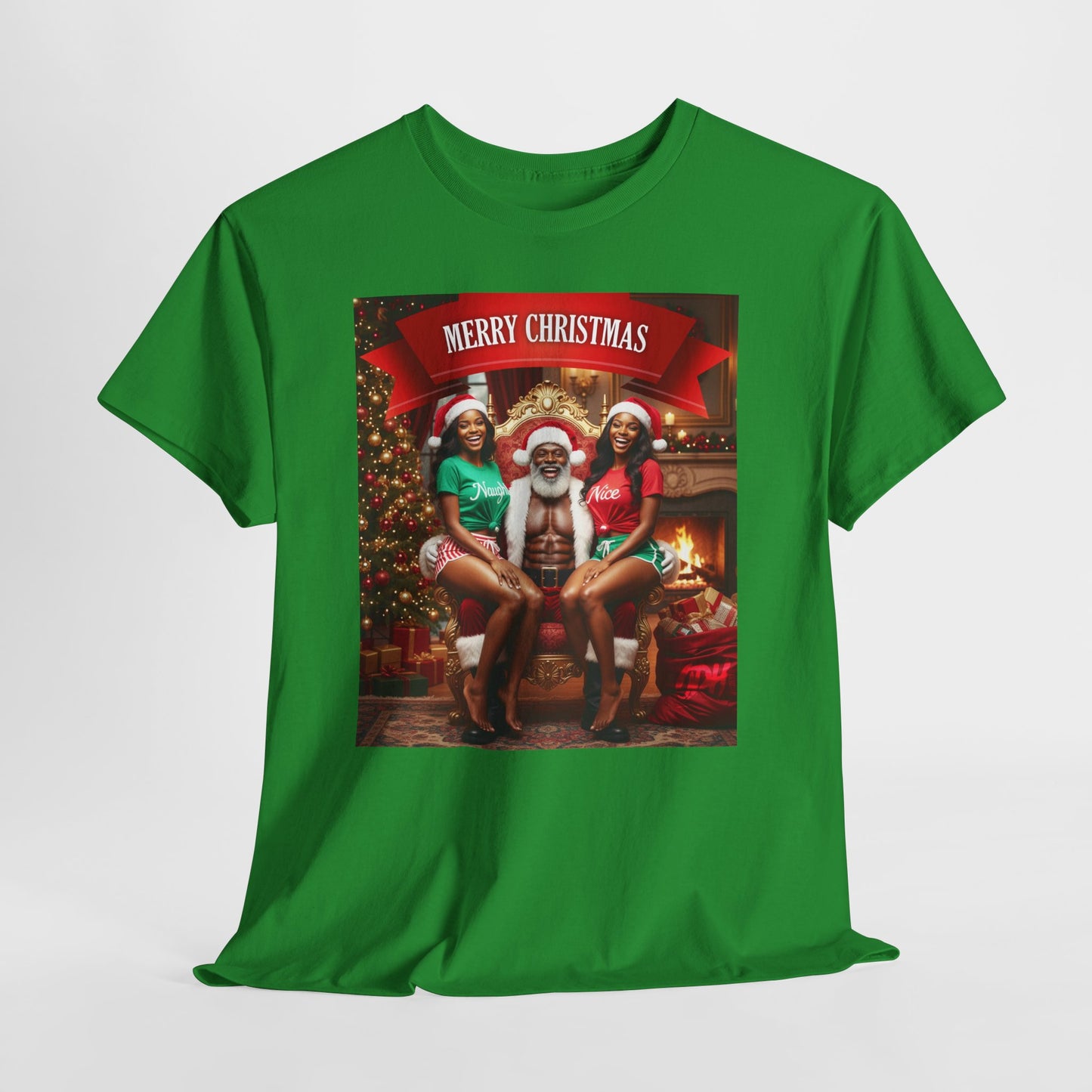 Sexy Black Santa Claus Merry Christmas Tshirt