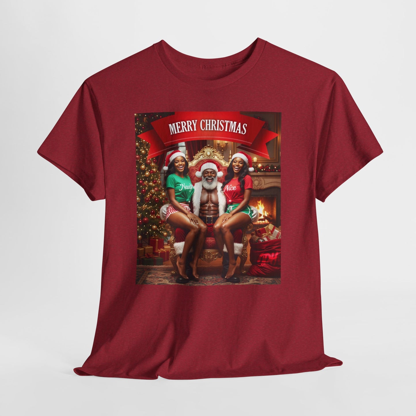 Sexy Black Santa Claus Merry Christmas Tshirt
