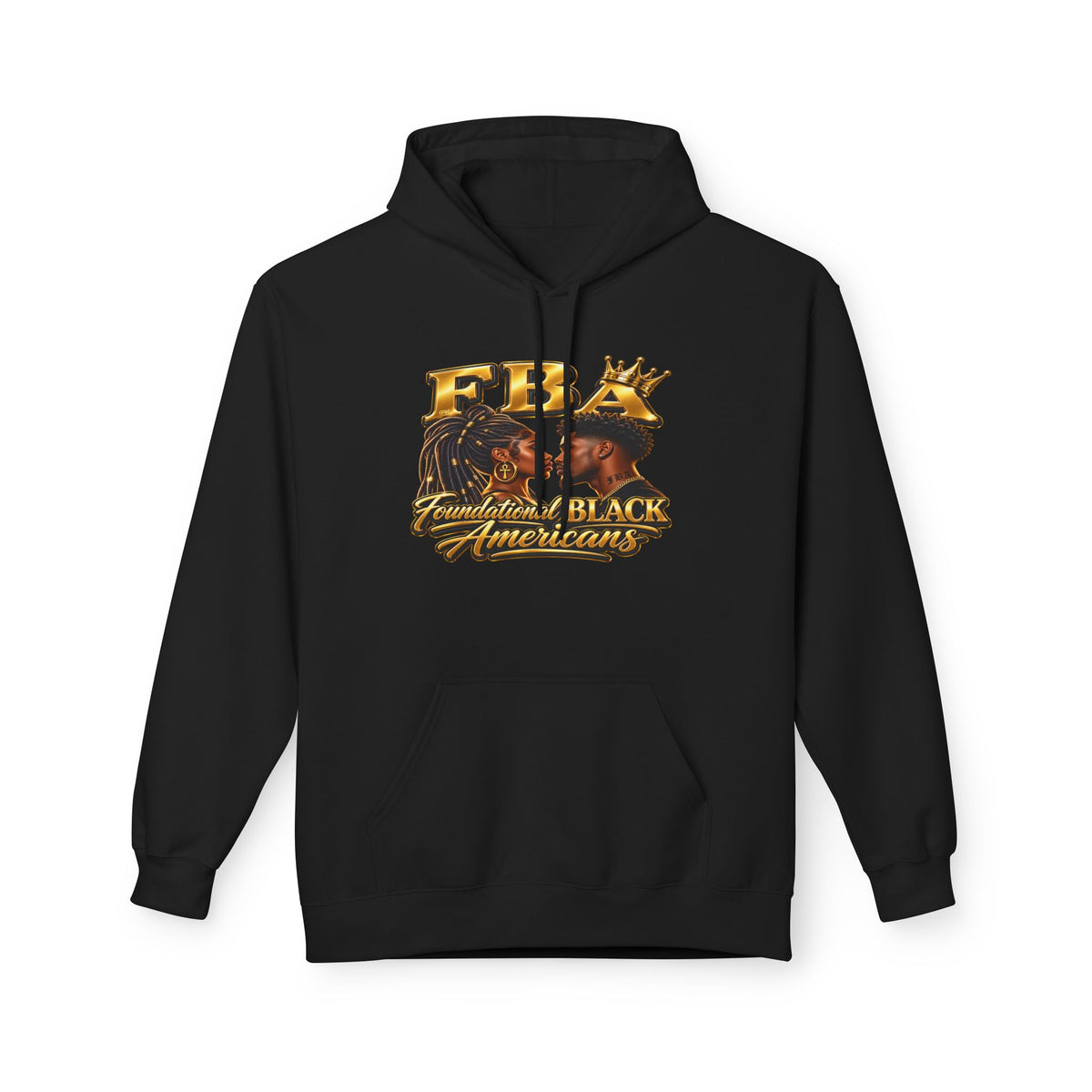 Foundational Black American Hoodie | Black Man Black Woman Pride Graphic