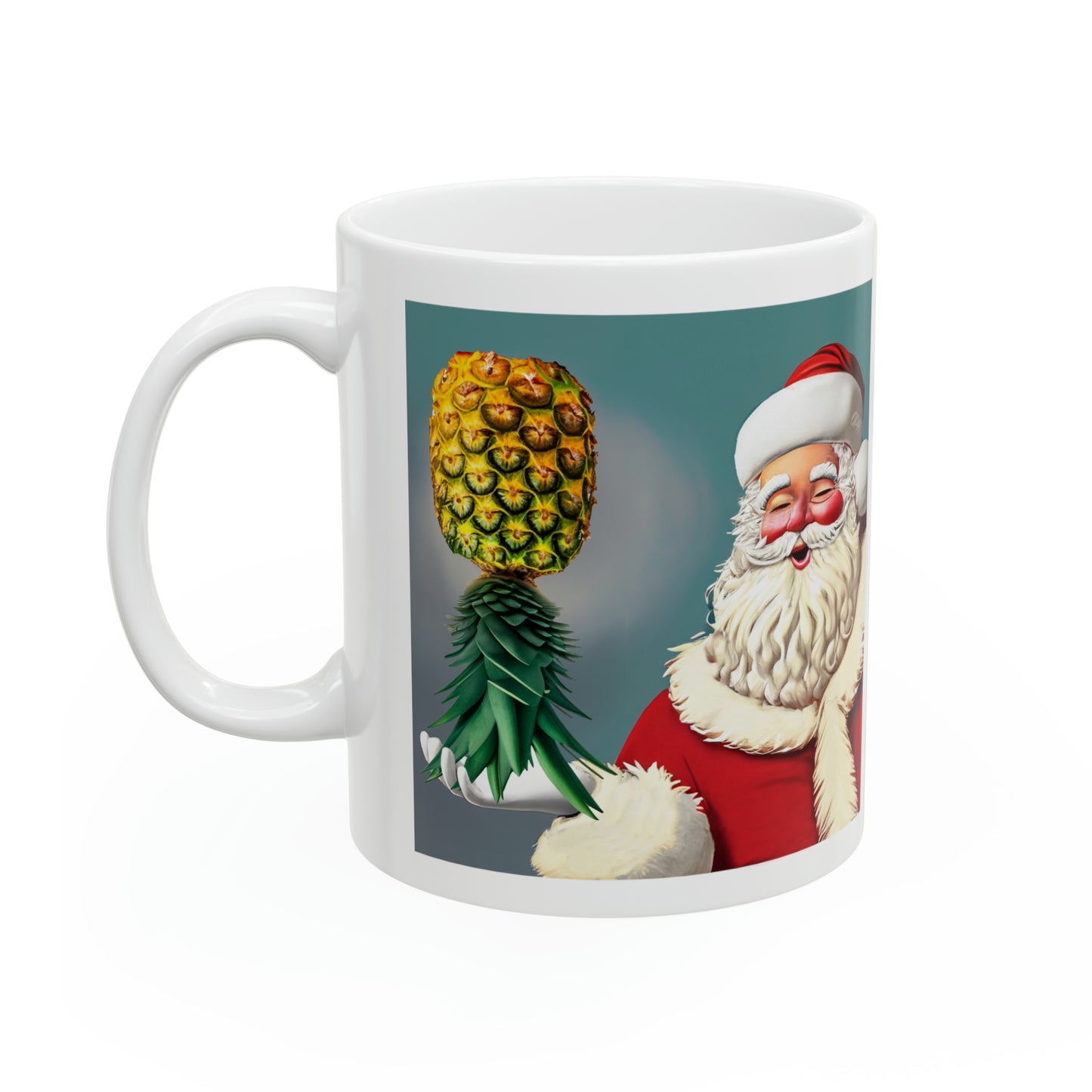 Upside Down Pineapple Santa Claus Christmas Mug Ceramic Mug 11oz Swinger Party Plays Well With Others