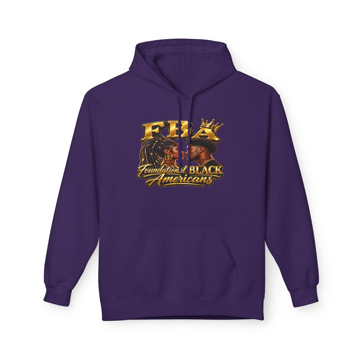 Foundational Black American Hoodie | Black Man Black Woman Pride Graphic