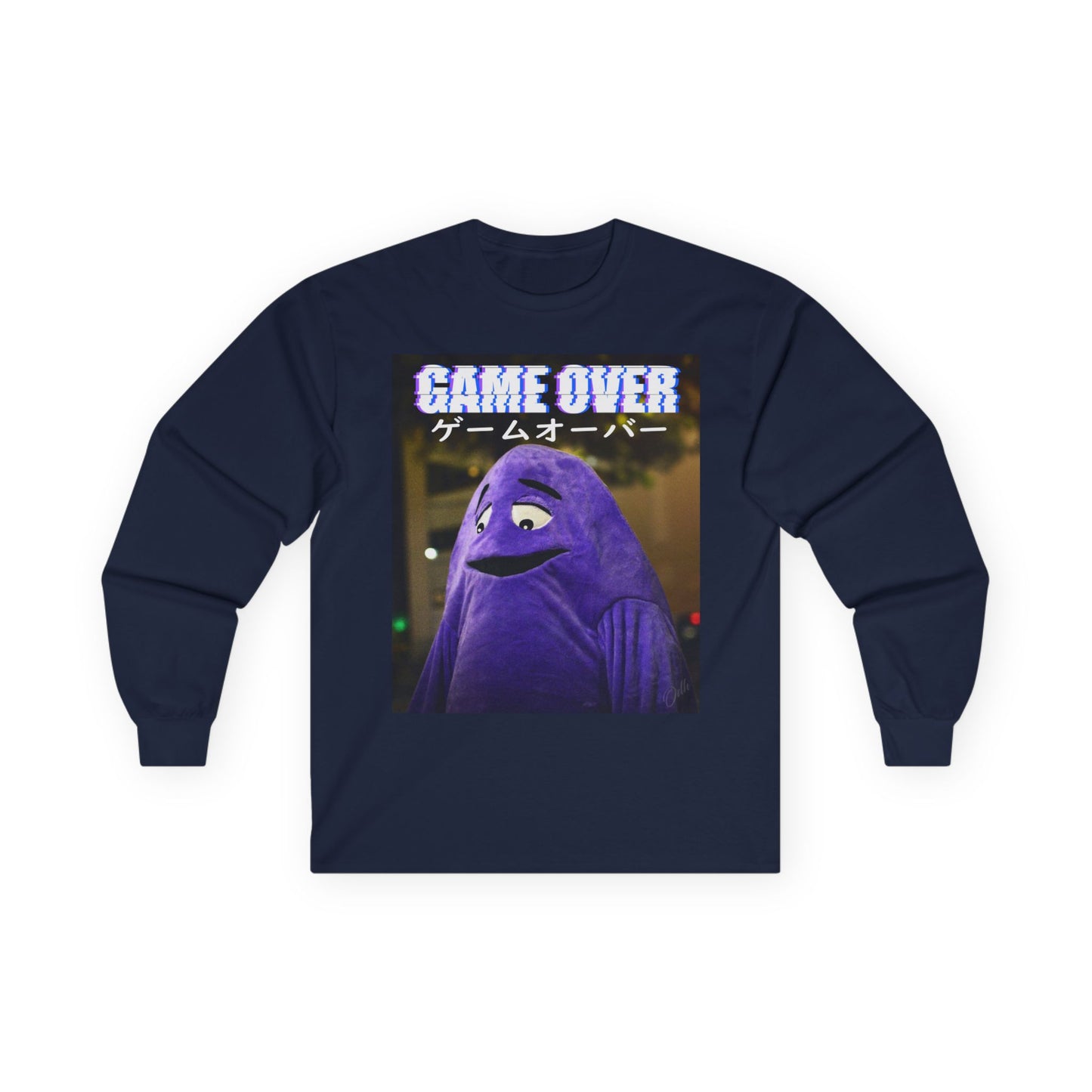 Game Over Long Sleeve Tee Retro Shirt Gamer Gift Japanese Grimace Back To School