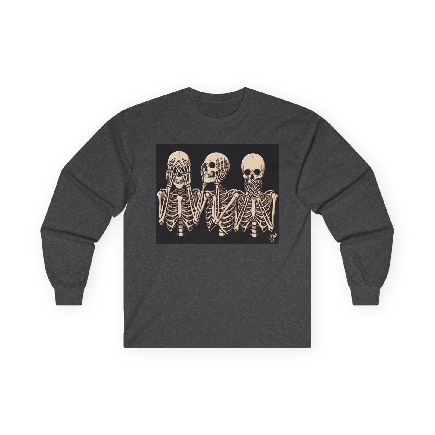 Halloween Skeletons Tshirt See Hear Speak No Evil Skull Shirt Back to School