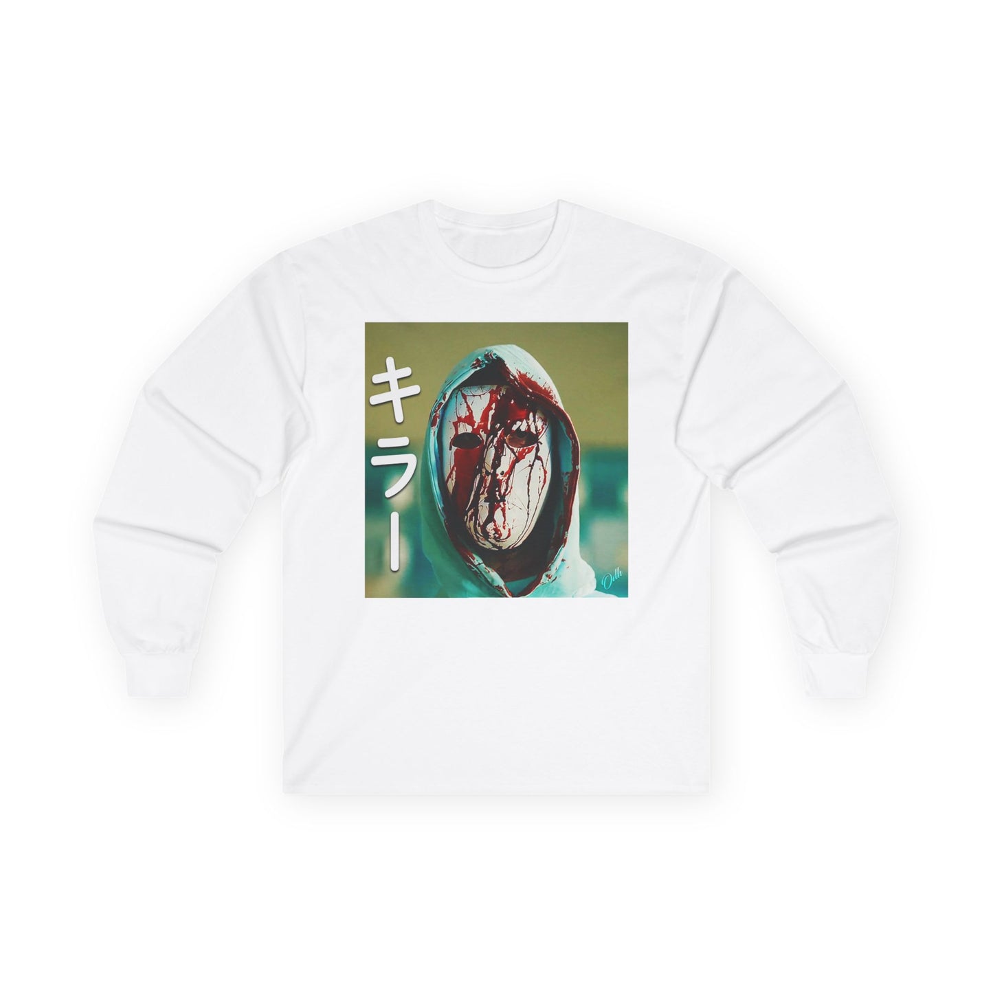 Horror Movie Shirt Scary Long Sleeve Tee Halloween Villain Tshirt Bloody Mask
