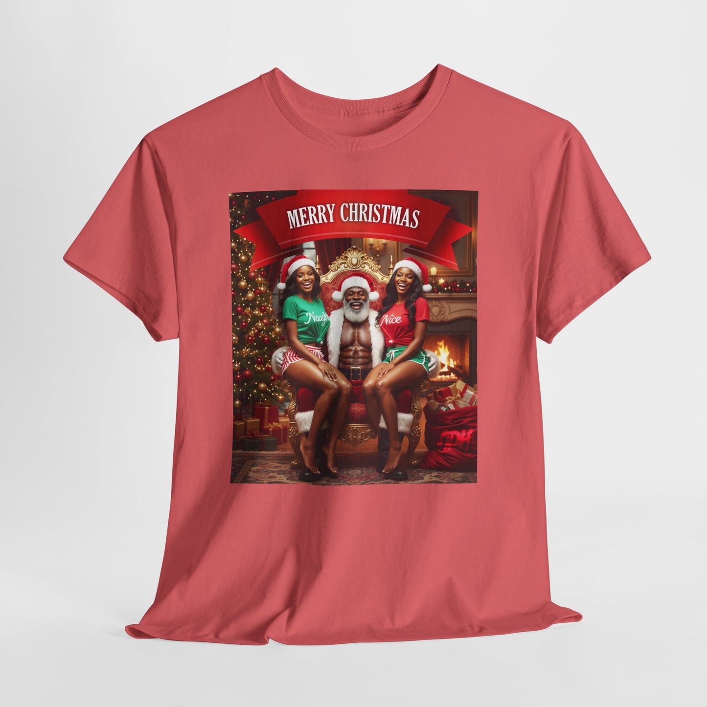 Sexy Black Santa Claus Merry Christmas Tshirt