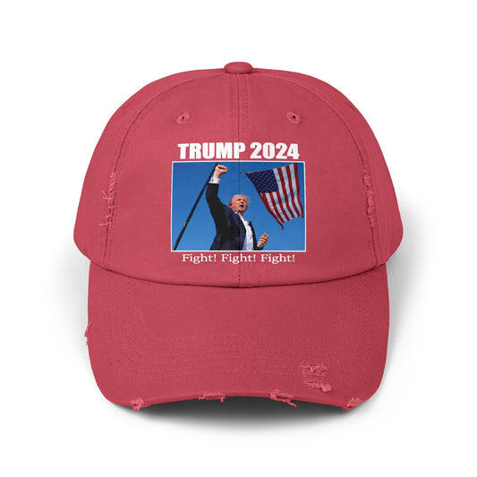 Donald Trump 2024 Assassination Attempt Trump Shot Hat Unisex Distressed Cap