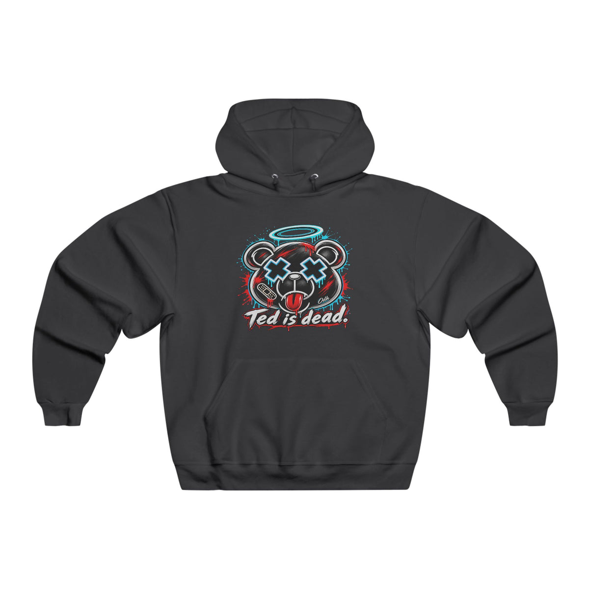 TED IS DEAD™ Hoodie, Funny Dark Humor Graphic Long Sleeve Sweatshirt