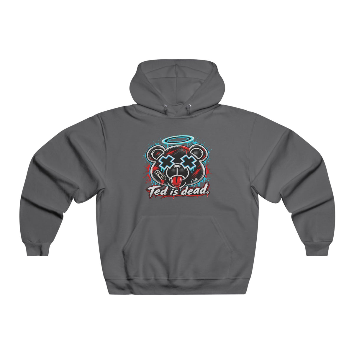 TED IS DEAD™ Hoodie, Funny Dark Humor Graphic Long Sleeve Sweatshirt