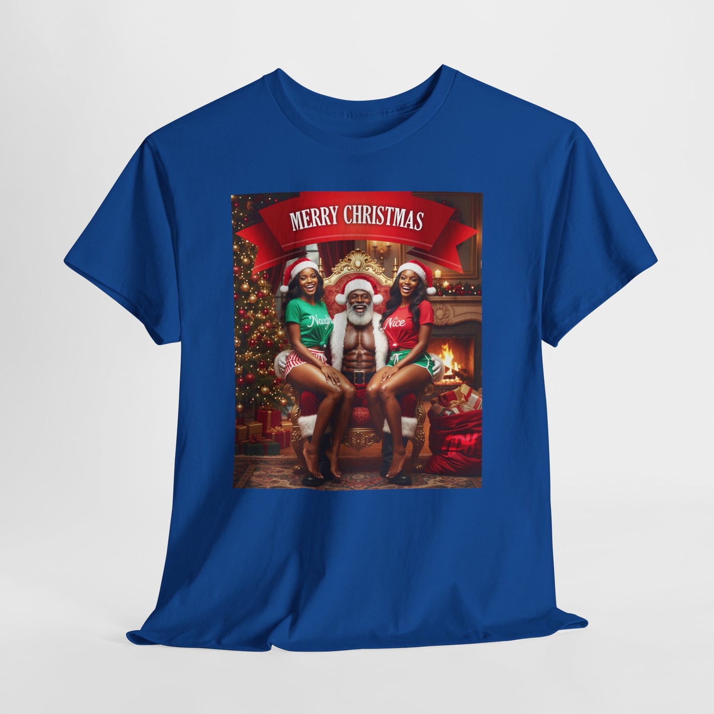 Sexy Black Santa Claus Merry Christmas Tshirt