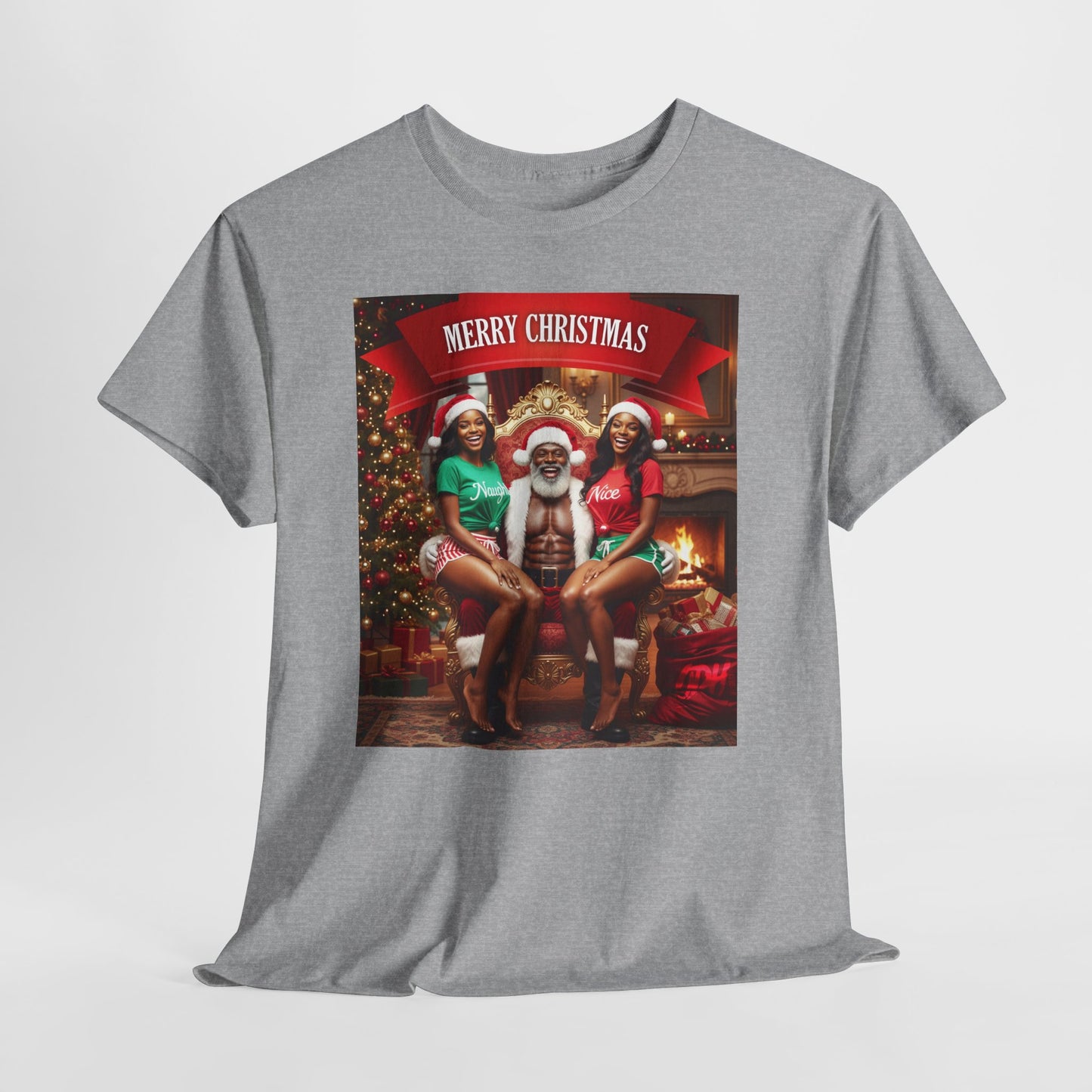 Sexy Black Santa Claus Merry Christmas Tshirt