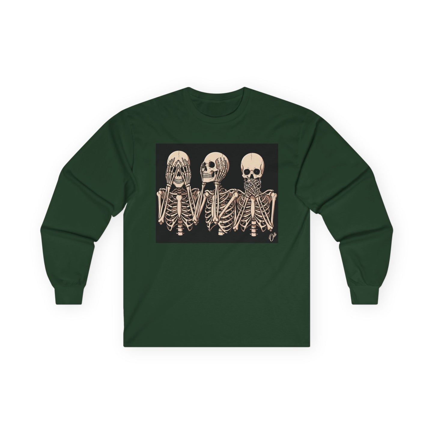 Halloween Skeletons Tshirt See Hear Speak No Evil Skull Shirt Back to School