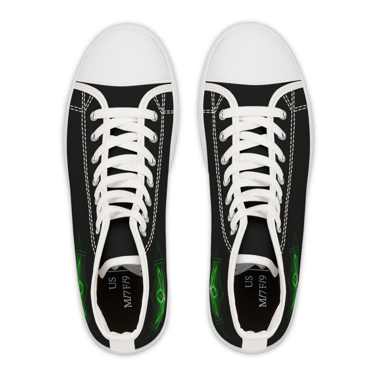 Women's High Top Sneakers, Marijuana Design Athletic Shoes, Cannabis Gym Sneakers