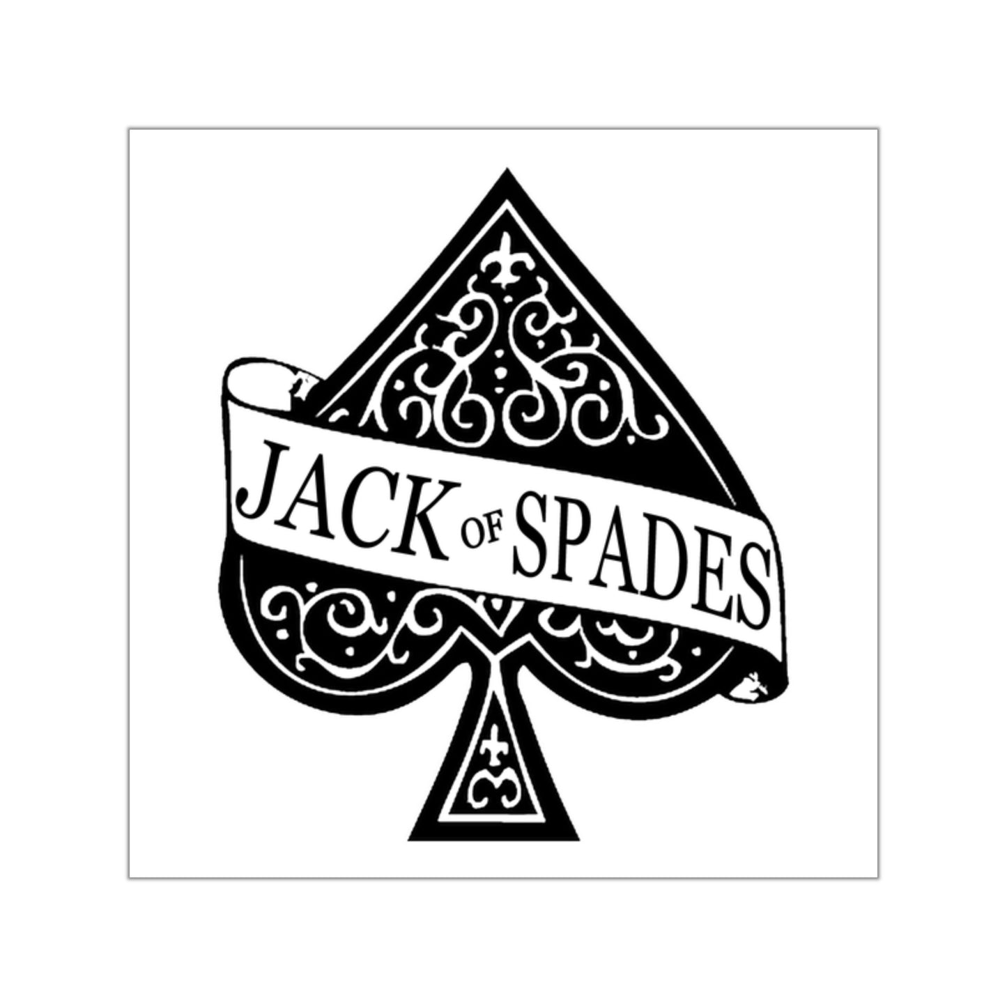Jack of Spades Stickers, Jack of Spades Decals, JOS Sticker, Husband BBC, Sissy, Cuckold, Cuck Boy Gay Square Vinyl Stickers